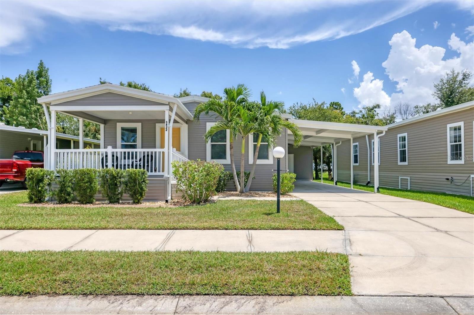 Move-In Ready 2BR/2BA Palm Harbor Home in Active 55+ Land-Owned Community
Enjoy the Florida lifestyle in this beautifully maintained 2018 Palm Harbor home located in the highly desirable North River Estates—a land-owned, pet-friendly 55+ community with low HOA fees and an unbeatable social atmosphere.
This light and bright home features an open floor plan, double-pane windows, fresh neutral paint, and easy-care linoleum flooring throughout. The kitchen is perfect for cooking and gathering, with stainless steel appliances, a functional island with seating, and elegant cabinet hardware.
The primary suite offers comfort and convenience with a large walk-in shower, shower bench, and decorative tile accents. Crown molding throughout adds a polished touch. Washer and dryer are included, and a new roof was installed in 2024. The home has also been professionally inspected with all items addressed, so you can move in with peace of mind.
North River Estates is known for its active, welcoming community. Join in card games, mahjong, monthly socials, live entertainment, dances, and more. Amenities include a heated pool, fitness room, clubhouse, billiards, and walking paths—everything you need to stay active and connected.
Conveniently located near beaches, restaurants, shopping, Sarasota Airport, and I-75. Whether you're looking for a sunny winter getaway or a full-time home, this is the place to relax and enjoy your retirement.
Two pets welcome—any size or breed!
Leave the snow behind and start your next chapter in sunny Florida.