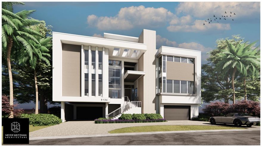 Pre-Construction. To be built. An extraordinary opportunity to own a rarely available waterfront estate on Brightwaters Boulevard in the exclusive Snell Isle community of St. Petersburg. This custom-designed modern residence by Steven Anthony Luxury Homes offers over 7,100 square feet of elevated luxury living, perfectly positioned to capture breathtaking sunsets, serene harbor views, and protected deep waters. Thoughtfully crafted for the discerning buyer, the home features 6 spacious bedrooms, 6 full and 2 half baths, a media room, study, and a rooftop terrace with panoramic views. Designed with all-block construction and impact-insulated windows, this home is designed for durability and elegance. The expansive layout includes a dramatic foyer, soaring floor-to-ceiling windows, and dazzling water views. The dramatic entry foyer leads to a light-filled open floor plan with floor-to-ceiling glass and a striking 60” linear gas fireplace. The chef’s kitchen is a showpiece with top-of-the-line Sub-Zero and Wolf appliances, gas range, quartz countertops and backsplash, dual oversized islands, and a generous butler’s pantry and mudroom. Ideal for entertaining, the expansive great room and dining area open to a waterfront terrace. The main level also includes a junior primary suite with a private terrace and a spa-like bath. Upstairs, the grand primary suite is a private retreat with waterfront views, terrace access, a sitting area, morning bar, an oversized walk-in closet, and a luxurious spa-inspired bath. Four additional ensuite bedrooms, a full laundry room, and an expansive terrace complete the upper level. Step outside to your backyard oasis featuring a saltwater pool and heated spa, covered outdoor lounge and dining areas, outdoor kitchen, lush landscaping, and a brand-new seawall. Multiple terraces overlook approximately100 feet of water frontage on a 0.43-acre lot with direct access to Tampa Bay and the Gulf of Mexico with no bridge restrictions. Additional highlights include an elevator, smart home pre-wiring, Level 5 drywall finish, tankless water heaters and a 5++-car garage. All just minutes from vibrant downtown St. Petersburg, the St. Pete Pier, Vinoy Golf Club, award-winning beaches, and Tampa International Airport. This is a rare chance to build your dream estate and experience the pinnacle of Florida coastal living. Land may be purchased separately; refer to MLS# T3550376 for listing details.