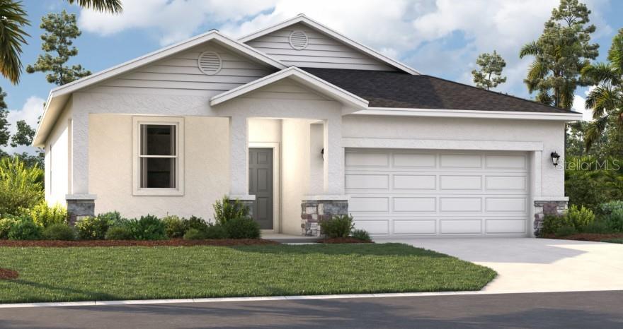 One or more photo(s) has been virtually staged. Under Construction. Avalon Park Tavares is a quaint live-work-play community featuring tree-lined streets, waterways, and the charm of a small-town lifestyle. Stanley Martin Homes offers affordable living and modern townhome design, combining comfort and style with the timeless appeal of this unique neighborhood. As part of this 155-acre community, homeowners will enjoy commercial and recreational spaces focused on the health and well-being of its residents. Nestled in the serene landscape of Lake Hermosa, Avalon Park Tavares combines a lifestyle where homeowners feel connected to their neighbors and involved in their community. Market Street will be the center of it all, where shopping, dining, and recreational options will abound. Not limited to Market Street, Avalon Park Tavares offers acres of parks, walking trails, lakes, and more.
The Webber is a spacious 2,210-square-foot single-story home featuring four bedrooms and three bathrooms. The kitchen overlooks the dining and living rooms, while the outdoor patio off the family room provides plenty of natural light throughout the main living area. Tucked away at the front of the home is the second bedroom with an ensuite bathroom, offering plenty of opportunities. With a spacious primary suite located at the rear of the home and three additional bedrooms, Webber is the perfect new home for all buyers. Don't miss your opportunity to join this vibrant community! Contact us today to schedule an appointment!