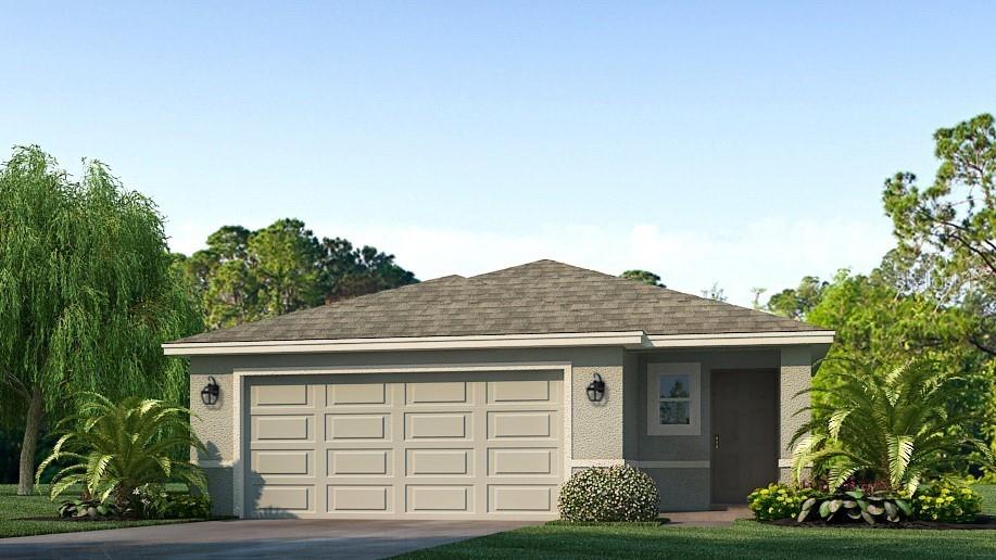 Under Construction. Receive up to $15,000 towards closing cost and special interest rates with our preferred lender NOW until August 17th. A front porch welcomes to you into one-story all concrete block construction home. Designed to optimizes living space with an open concept kitchen that overlooks the versatile great room and large covered lanai. The well-appointed kitchen features an island with bar seating, oversized walk-in pantry and sleek stainless-steel appliances! Bedroom one is located behind the kitchen and has an ensuite bathroom with double vanity and spacious walk-in closet providing substantial storage space. A second bedroom and bath are located at the rear of the home. Just off the great room is the versatile fourth bedroom, perfect to meet your needs. Like all D.R. Horton homes, the Harper includes a Home is Connected smart home technology package which allows you to control your home with your smart device while near or away.