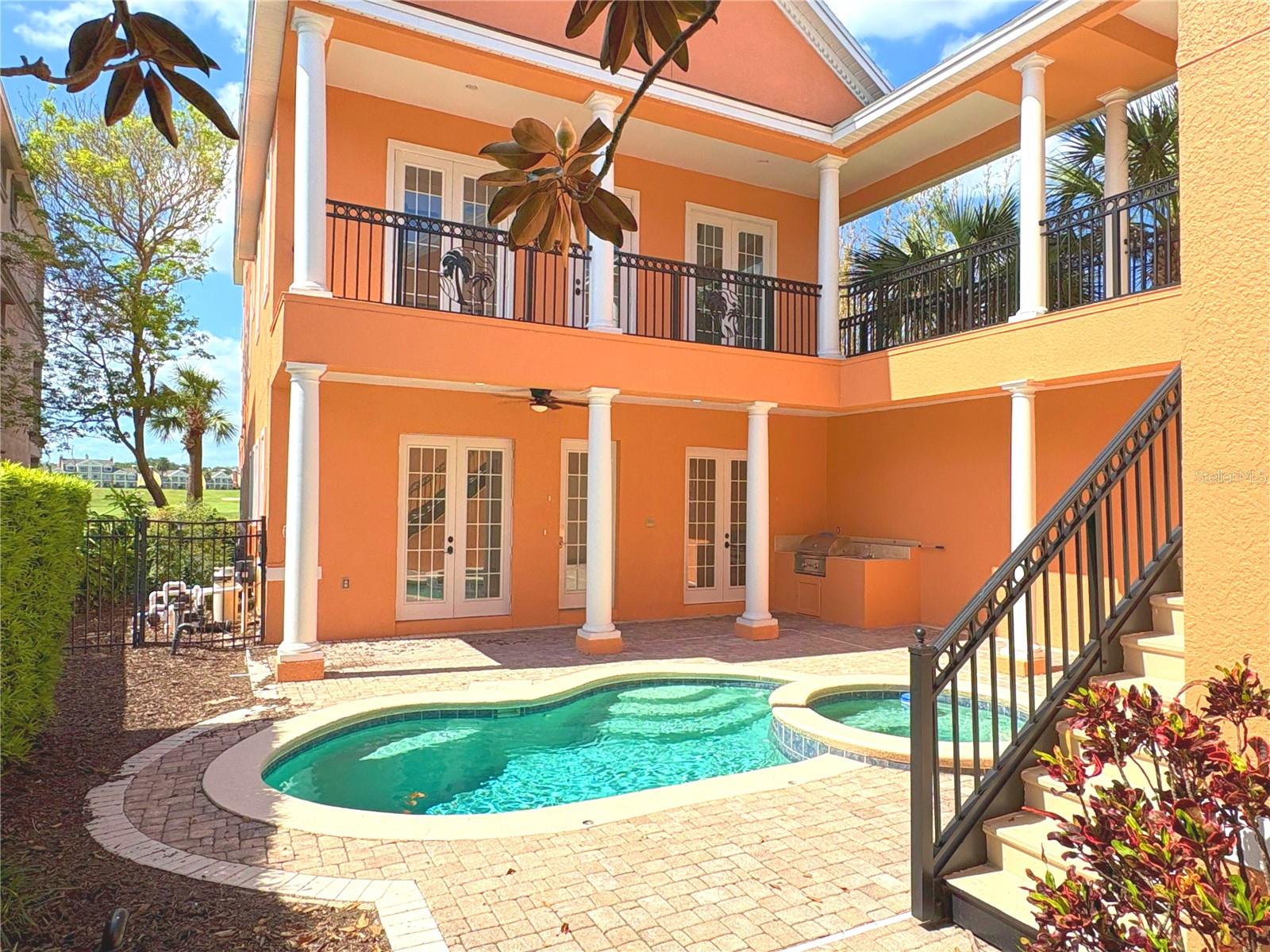 One of the very best lot locations and views within all of the Reunion Resort. Cul-de-sac location. New roof, new paint inside and outside, new carpeting, new painted garage walls and floor, new bulb lighting, newly repaired rear balcony Many features and upgrades.