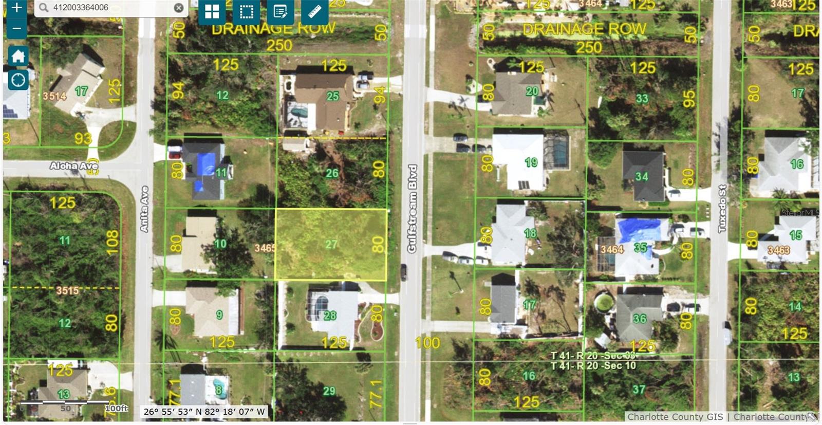 Great location to build your 'Dream Home' or invest in the future. Many newer homes have built in the area and many more under construction. Close to Englewood and Boca Grande Beaches, restaurants and shopping. Lot has public water available to hook up.
Great opportunity.