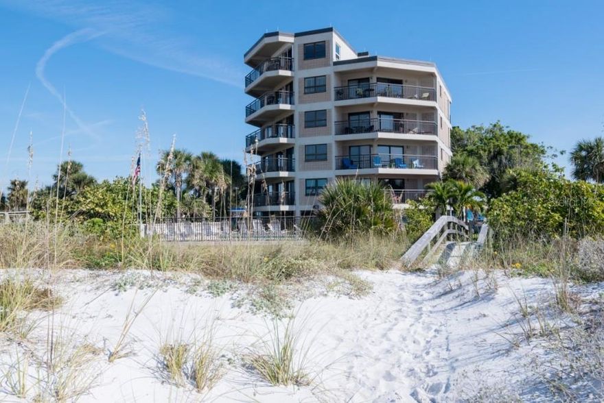 Whether you're a seasoned investor or purchasing your first income property, Gulf Strand Resort on St. Pete Beach is an opportunity you don’t want to miss. Gross revenue income 2025 $53,509, 2024 $42,447, 2023 $44,628 Future Revenue on the books 2026 $33,101, 2027 $9,170.  Overlooking the pristine beach to the Gulf of Mexico, this well-established beachfront resort is located in the heart of highly desirable St. Pete Beach — a perfect blend of tropical paradise and coastal charm. Enjoy easy access to water sports, vibrant dining, shopping, and nightlife. With the beach trolley nearby, you truly don’t even need a car. This rarely available, completely renovated and fully furnished 3rd-floor condo offers: 1 Bedroom | 2 Bathrooms Private balcony with stunning sunrise and unforgettable sunset. Turnkey condition – fully equipped and move-in ready In-unit washer and dryer. An excellent income-producing property with a 3-day minimum rental policy, making it highly desirable for vacation guests. Rental & Owner Benefits Professional rental management by TRS. On-site rental office open 7 days a week. Aggressive marketing to maximize rental income. Owner and family use up to 90 days a year. Resort Amenities; Heated pool and spa. Poolside patio with gas BBQ grills. Private boardwalk to the beach, Shuffleboard, Assigned parking space #23. Property & Location Highlights; Well-managed Condo Association with fully funded reserves. Entry doors, hurricane-rated sliding glass doors, and windows replaced in 2021. Easy access to I-75. 45 minutes to Tampa International Airport. 15 minutes to Downtown St. Petersburg. Whether you're seeking a personal beachfront retreat that earns income or a strong addition to your investment portfolio, this Gulf-front gem checks every box.