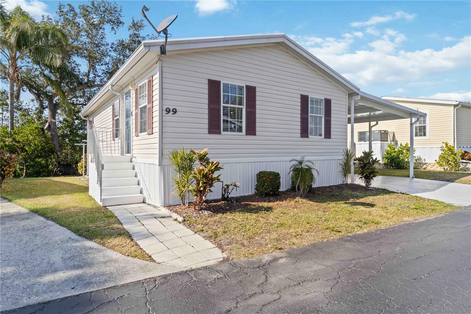 Highly Motivated to Sell! Bring all offers! Welcome to your charming oasis in the sought-after Mary Lu Mobile Home Park! This 2005 doublewide, with 960 sq. ft. of thoughtfully designed living space, offers a turnkey lifestyle with all the comforts you need and more.
Step inside to find a bright and airy kitchen with abundant cabinetry, perfect for organizing all your essentials. The oversized great room is ideal for entertaining or relaxing, offering plenty of space for your favorite seating arrangements. The primary bedroom boasts a walk-in closet and an en suite bathroom, featuring a walk-in shower for convenience and comfort. A second bathroom with a tub/shower combo accommodates guests or family.
Outside, this home is loaded with extras, including a storage shed, a durable membrane roof, a brand-new carport, and a 2024 AC system for year-round comfort. Best of all, this home includes a share certificate—so you own the land!
With low HOA fees of just $200/month, you’ll enjoy water, sewer, and yard maintenance, as well as the tranquil lifestyle this 55+ community provides. Nestled on the banks of the scenic Peace River, the park offers breathtaking views, mature landscaping, and a laid-back ambiance perfect for relaxation. With nearby access to water activities and a welcoming neighborhood atmosphere, Mary Lu Mobile Home Park is the ideal destination for your next chapter.
Don’t miss this opportunity to own a slice of paradise—schedule your showing today!