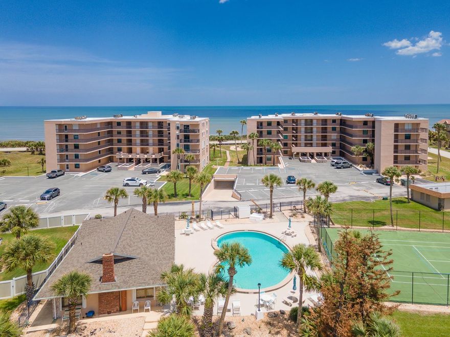 Beautiful Oceanfront Condo located on the 3rd floor of the south building at Fairwind Shores. This updated 2-bedroom, 2-bath condo delivers the kind of direct ocean views that immediately capture your attention the moment you step inside. The southeast facing balcony offers the perfect vantage point to enjoy spectacular sunrises, coastal breezes, and panoramic views stretching down the shoreline. Designed for relaxed coastal living, the open living and dining areas take full advantage of the breathtaking Atlantic backdrop while creating a comfortable flow for everyday living or entertaining guests. The renovated kitchen features granite countertops, stainless steel appliances, and an abundance of cabinetry for both style and functionality. Generously sized bedrooms provide a peaceful retreat, while plantation shutters and hurricane shutters add both charm and convenience. Additional highlights include inside laundry, updated A/C in 2024, and water heater in 2018.
Whether you are searching for a full-time residence, vacation getaway, or investment opportunity, this oceanfront condo offers the perfect combination of updated interiors, spacious living, and unforgettable views in the heart of Ormond-By-The-Sea.