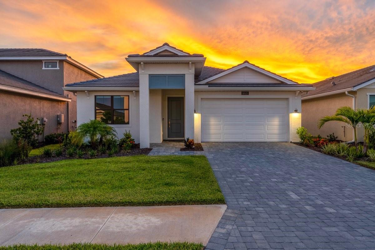 **STUNNING 2024-BUILT RESIDENCE IN SOLSTICE AT WELLEN PARK** This Sollas floorpan was just completed last year and is basically BRAND NEW! This popular layout includes 3 spacious bedrooms + DEN/FLEX SPACE, 2.5 baths, a 3 car tandem garage, and 2236 square feet under air! The owners spared no expense in custom designing this exquisite property. The well-appointed chef’s kitchen features a gas cooktop, built-in oven and microwave, quartz countertops, modern designer cabinetry, a sizable walk-in pantry, and a spacious center island—perfect for entertaining. The owners suite features a spacious bedroom with plenty of room for a king sized bed and sitting area. The spa-like ensuite bathroom has a huge shower, large vanity w/dual sinks, MASSIVE walk-in closet, linen closet, and water closet. Step onto your private screened-in-lanai to enjoy an evening cocktail and breathtaking sunset views! The lanai is already pre-plumbed for an outdoor kitchen! For peace of mind during storm season, the entire home has hurricane impact windows, doors, and garage door. No need for storm shutters! Located in an X flood zone so no need for flood insurance either! Solstice is a gated, resort-style, natural gas community, with top-tier amenities including a pool, state-of-the-art fitness center, pickleball courts, tennis courts, yoga lawn, dog park, playground, and clubhouse. Maintenance-free lawn care is also included, allowing you more time to enjoy the Florida lifestyle. The HOA fee is just $470 per month and pays for the community gates, amenities, lawn/landscape maintenance, pest control, irrigation, cable, & internet. The $2307 annual CDD fee is included in the taxes shown in this listing. (Tax records have incorrect square footage. The correct square footage is 2236 square feet under air.) From this neighborhood you can bike or golf cart to Downtown Wellen where you’ll find restaurants, entertainment, shopping, kayak rentals, splash pad, playground, coffee shop, Sunday farmer’s market, tons of events, and the Atlanta Braves Spring Training Stadium! This community is perfect for families, nature lovers, and anyone who enjoys an active lifestyle. Conveniently situated just minutes from major highways, great schools, numerous golf courses, and a short 15-minute drive will bring you to Venice Island, with it's beaches, charming boutique shops, dining options, fishing pier, and so much more! (Owners are relocating out of state for work.) (See floorpan in photos.)