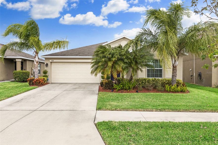 ***Special financing available!  1% down and no mortgage insurance***Call for details.  Hartford Model home.  Gorgeous single story home that's only six years old in a beautiful community of Vista palms with lots of amenities. The size of the home and  floor plan is absolutely perfect with four bedrooms and two full bathrooms. The homes is situated perfectly on a street that only has houses on one side of the street and a very nice park that's right across the street.  The location is great with multiple shopping centers and restaurants nearby. There is everything else you need, for example, medical facilities, including a hospital, doctors and dentists.  As you walk in the home, you'll be greeted by warm laminate flooring that is  all throughout the entrance, living area, and kitchen. The kitchen itself is a really nice size with lots of cabinets and counter space; the counters are all granite in the kitchen. The floor plan is open and very spacious. Just outside the sliding glass doors you have a covered and screened in lanai to enjoy your morning coffee and beautiful Florida sunsets. The lanai also has tile flooring. There's coach lighting in the garage and professional landscaping.  Brand new garage door.  There's also a whole house water softening system and filtered water in the kitchen that come with the home. There's updated light fixtures and an upgraded garage door opener with battery back up.  This home is truly in great condition and ready for a new owner. Come see for yourself and make us an offer!