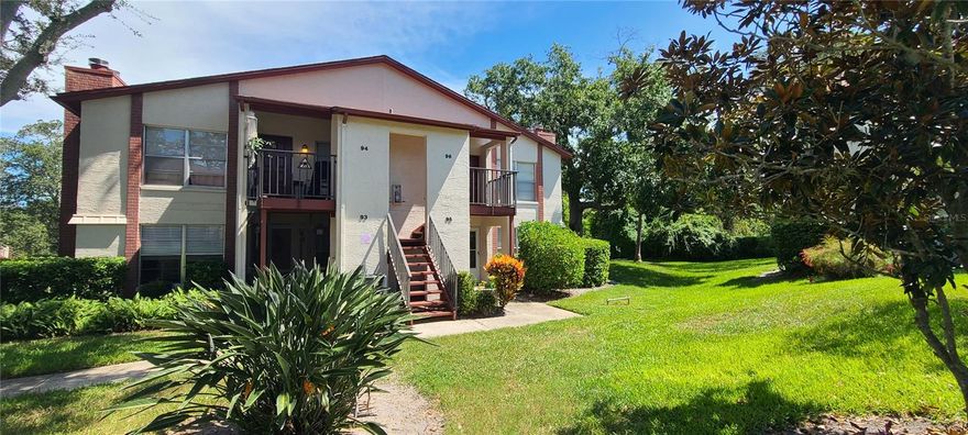 Handyman special! This 2-bedroom, 2-bath second-floor condo in the desirable St. Tropez community of Countryside offers spacious vaulted ceilings, a cozy fireplace, and a separate dining area—perfect for customizing to your taste. The primary suite features a private bath and walk-in closet, plus the A/C and water heater are brand new. Surrounded by mature trees and a beautifully maintained pool area, this peaceful community is minutes from parks, golf, shopping, dining, and the stunning Honeymoon Island Beach. With easy access to Tampa, St. Pete, and the Gulf Coast, this centrally located condo is full of potential—bring your vision and make it shine!