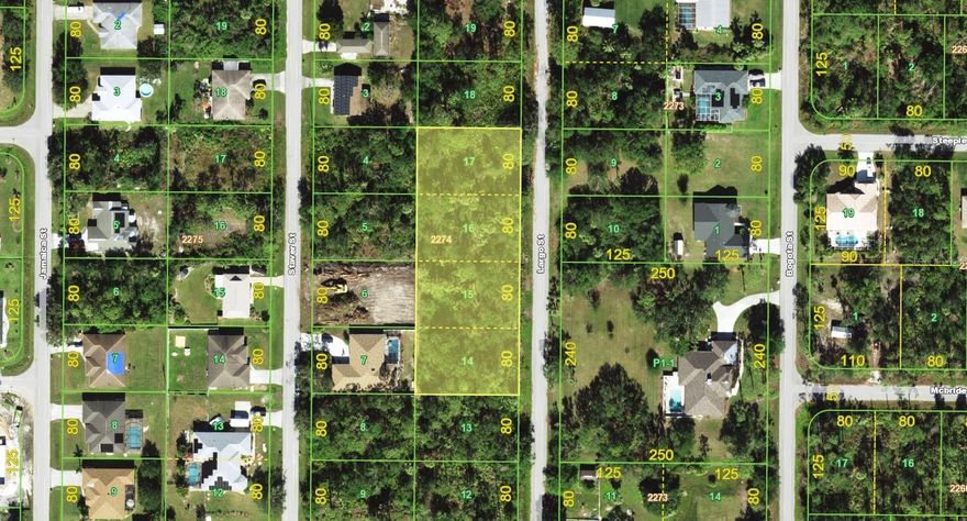 Unique opportunity to own four adjoining residential lots parceled together as one property at 2401 Largo St, Punta Gorda. This oversized homesite offers exceptional space and flexibility for a custom single-family residence, expanded outdoor living, or future investment potential. The parcel provides added privacy and design options not commonly found with standard lot sizes. Flood Zone X500 on FEMA maps. City water and sewer lines are located approximately three lots away on Hemenway, offering potential for future connection (buyer to verify availability and connection requirements). Conveniently situated near shopping, dining, schools, major roadways. No HOA restrictions. Buyer to verify zoning, lot dimensions, utility access, and building requirements with Charlotte county and utility providers.