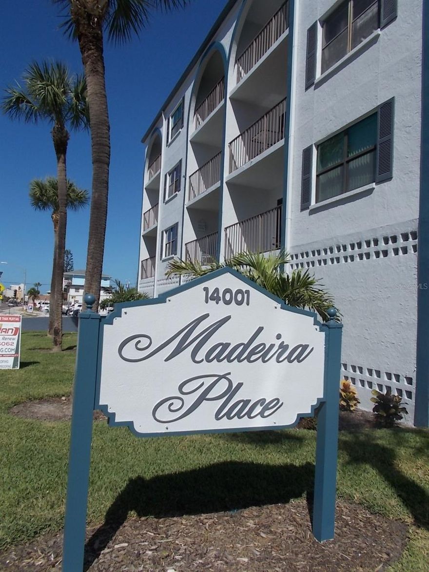 Madeira Beach 1/1/1 car garage condo. This top 4th floor, 1 bedroom, 1 full bath and 1 half bath unit includes a RARE oversized 1 car private garage! Great location for coastal living or an investment property. Well maintained building and property with no rental time restrictions, weekly, monthly, annually or whatever you choose. Owning and enjoying a beach vacation property that can be rented without time restrictions offers unlimited potential. Owners or tenants will enjoy nearby restaurants, gift shops, fishing, boating, water sports or a walk on the beach, only minutes from the famous John’s Pass Village & Boardwalk and easy access to the mainland. Fully furnished with an open floor plan ideal for relaxing or entertaining. Sliding glass doors open to a private balcony perfect for enjoying a relaxing sea breeze. The kitchen is bright and includes all appliances. The bedroom is spacious with updated full bath and a large walk-in closet. The inside washer and dryer is an added convenience. The tile and LVP flooring add style, comfort and ease of maintenance perfect for beach living. Enjoy lounging or outdoor gatherings by the large pool area. This great condo is located close to the soft sand and breathtaking sunsets on one of the best beaches on Florida’s Gulf Coast. Whether you’re looking for a beachside oasis, a permanent residence or a rental investment, this condo has it all!  MUST SEE!