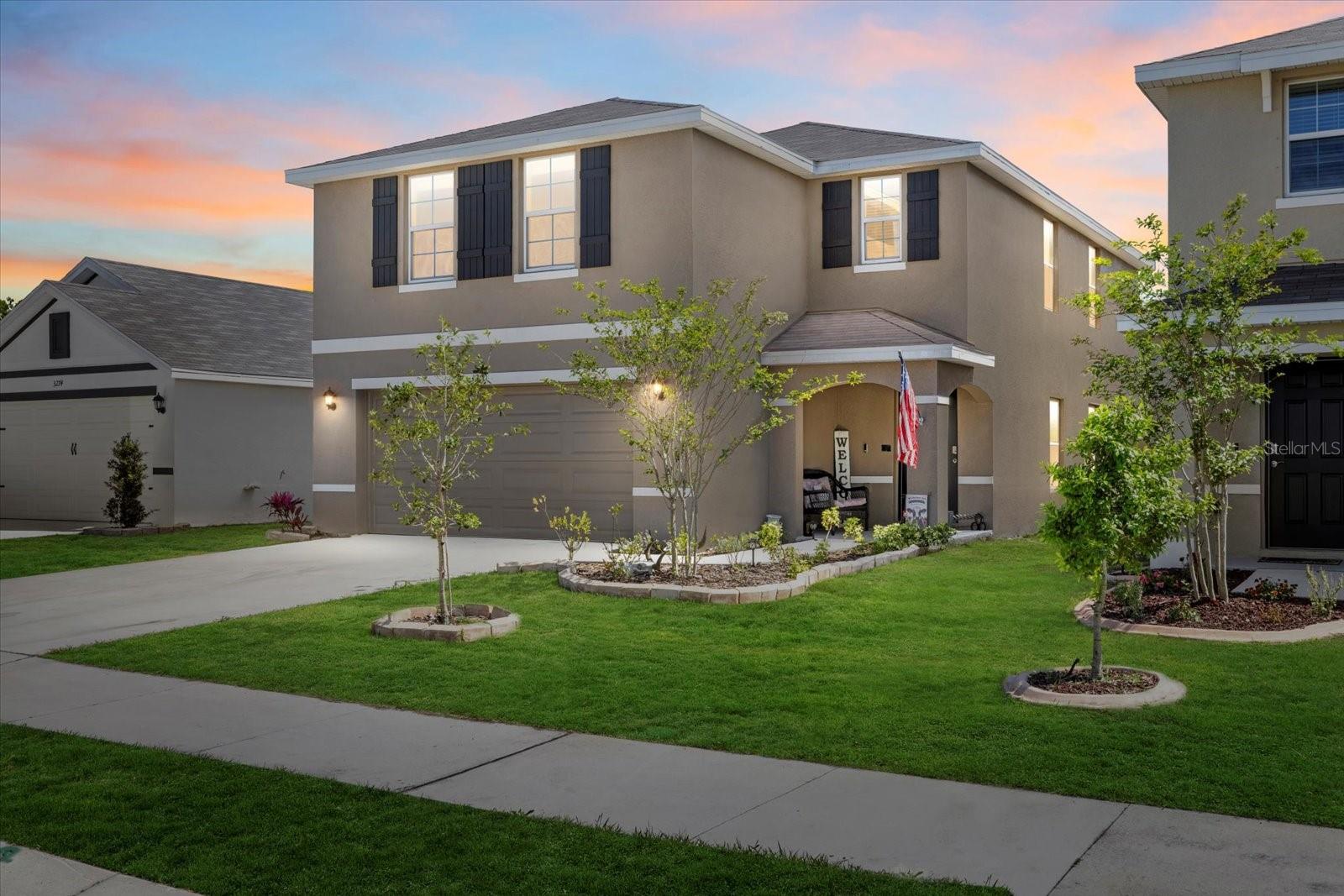 $10,000 CREDIT TOWARDS CLOSING COST. Assumable Mortgage with Lender Approval
This nearly new, two-story, all-concrete block home is move-in ready and offers the perfect blend of modern comfort and convenience. With 4 spacious bedrooms and 2.5 baths, there’s room for everyone to spread out and enjoy!
Key Features:
• Huge Storage Closets: You'll never run out of space with these expansive storage options.
• Private Patio: Enjoy a peaceful retreat right outside your door.
• Large Owner’s Suite: Relax and unwind in your private haven featuring a huge walk-in closet.
• Ensuite Bathroom: Featuring a sleek anti-fog LED mirror with adjustable light settings and linen closets.
• Dual vanity sinks in the upstairs bathrooms are ideal for busy mornings.
• Spacious Showers to help you refresh and relax after a long day.
• Work/Play Landing: The landing at the top of the stairs provides a perfect spot for a home office, reading nook, or play area.
Gourmet Kitchen:
• Stainless Steel Appliances including refrigerator, oven, disposal, and microwave.
• Granite countertops with a large island are great for meal prep or hosting guests.
• Walk-in Pantry for all your storage needs. Perfect for the hostess who loves to entertain!
Open Concept Living:
• Expansive Living and Dining Area flows seamlessly to the private, fenced backyard—perfect for outdoor entertaining.
• Tile Flooring throughout the first floor adds a touch of elegance and practicality.
• Second Floor Laundry Room: Makes laundry a breeze with easy access to all bedrooms.
Community Amenities:
• Relax at the cabana and pool in the community or stroll along the beautiful sidewalks in Evergreen’s welcoming neighborhood.
Bonus Features:
• Irrigation system for easy lawn care.
• Built-in garage shelves for extra storage.
• Security system for peace of mind.
• Pet-friendly – Bring your furry friends!
Location, Location, Location:
Conveniently located near State Road 70, Highway 301, State Road 64, I-75, and the vibrant UTC shopping and dining district, you’ll be just minutes from the Beaches, shopping, and entertainment.
Skip waiting for construction—this home is move-in ready! Call today to schedule your private tour and experience the perfect blend of comfort and convenience.
Welcome home to Evergreen!