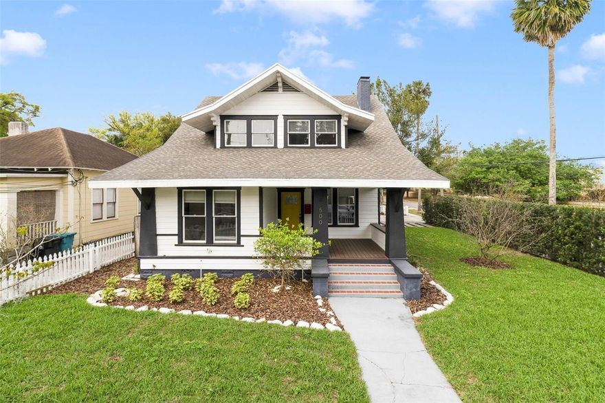 Step into TIMELESS CHARM with MODERN UPDATES in the heart of Downtown Orlando! Perfectly situated in the highly sought-after Lake Cherokee / Delaney Park historic district, this beautifully updated 1925 home on a CORNER LOT blends classic architecture with the comfort and upgrades you are looking for – just moments from Lake Cherokee, Lake Davis, and the vibrant Downtown Orlando lifestyle. Recent improvements give peace of mind while preserving the home’s character – NEWER ROOF (2021), UPDATED A/C (2018), and the interior showcases LUXURY VINYL PLANK and TILE FLOORING throughout for a clean, modern feel. The kitchen was fully updated in (2019) and features sleek QUARTZ COUNTERTOPS, STAINLESS STEEL APPLIANCES, a breakfast bar, tiled backsplash, stylish hardware and lighting, plus generous cabinet and prep space – perfect for the day to day with family or entertaining friends. NATURAL LIGHT pours through the many windows, highlighting the OPEN LIVING & DINING areas and the cozy WOOD BURNING FIREPLACE that anchors the main living space. The layout offers rare functionality for a historic home, including an OVERSIZED MAIN FLOOR PRIMARY SUITE complete with a large sitting area and a beautifully updated private en-suite bath. The additional bedrooms are exceptionally spacious for a home of this era, offering flexibility for guests, a home office space, or growing households. Set on a corner lot with yard space and dedicated parking, the home is surrounded by brick-paver streets, mature trees, and the unmistakable charm of Orlando’s historic districts – all with NO HOA! Residents love the walkable lifestyle with lakes, parks, farmers markets, restaurants, and nightlife just minutes away. Plus, you are ZONED FOR TOP-RATED SCHOOLS – Blankner K-8 and Boone High School and conveniently located just off E Anderson Street with quick access to the 408 and I-4. If you have been searching for historic character, modern upgrades, and a true Downtown Orlando location, this Orlando gem delivers the best of both worlds. Call today to schedule a tour!