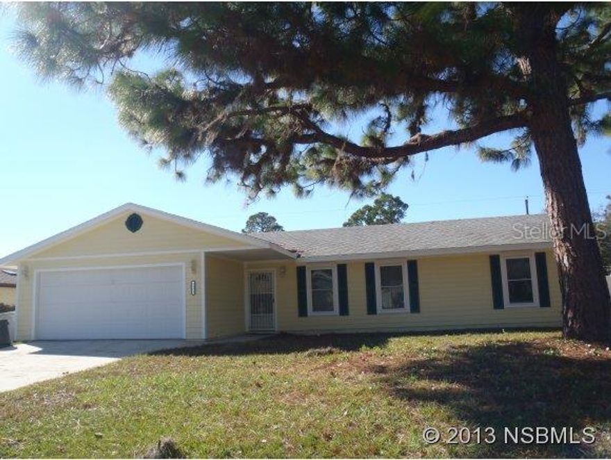 A little love will go a long with in this home. Vaulted ceilings, very open and spacious living area. New roof 2005, Inground Salt Water pool with solar heat 2006, Hardiboard siding July 2008, new windows 2011. Hurricane shutters for most of the windows and doors. All the major items have been covered. Laminate wood flooring in living area and master with new carpet in the guest bedrooms. Termite bond currently held through Terminex. ;Water: City