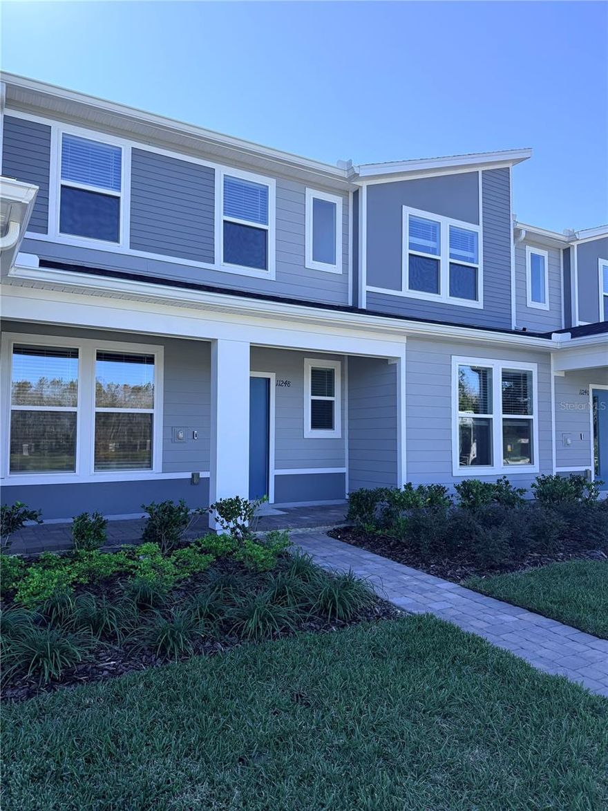 **1 MONTH FREE, CALL AND ASK ME HOW!!!**  LAKE NONA NEW CONSTRUCTION! Features include an attached 2-car garage, elevated fixtures throughout, a glass top range, solid stone countertops, and a first-floor guest half bath. Washer and dryer are included and conveniently located upstairs. Community amenities feature a pool, playground, gated, and designated street parking. Some Additional features include an epoxy garage floor, a quiet/smart garage door opener, keyless entry, gate opener, and a discount on Spectrum services. Located less than a mile from Lake Nona Schools, VA Hospital, Nemours Hospital, and the soon-to-be-built AdventHealth Hospital. ***MOVE-IN TODAY***. One of our experienced property managers can meet you there in person to show you around.