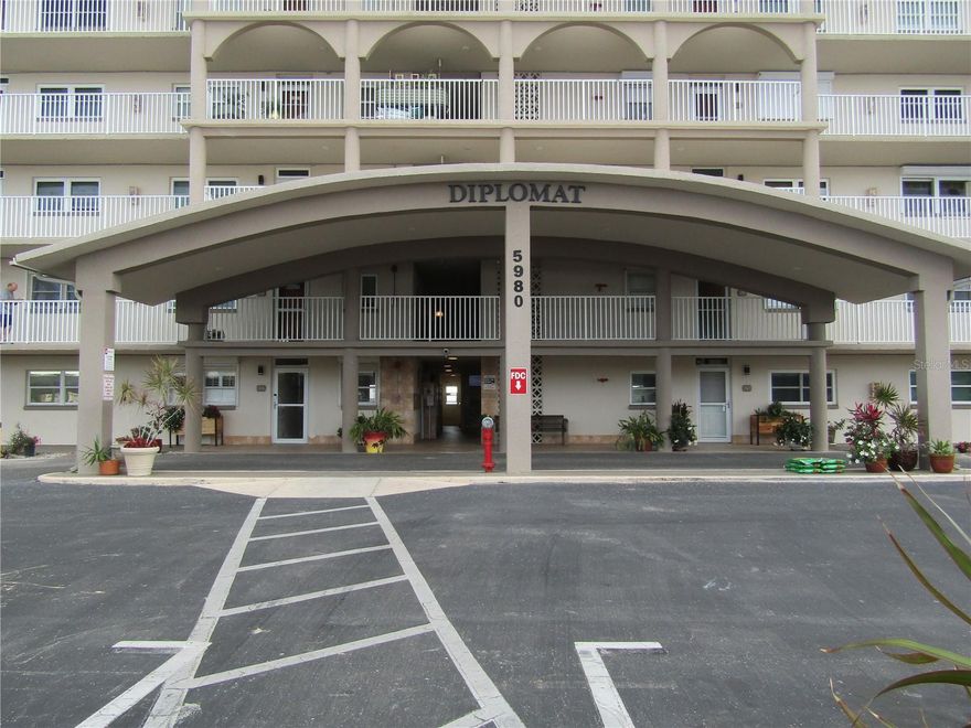 Very rare and highly sought after 3 bedroom, 2 1/2 bath waterfront, 9th floor, end unit with a washer & dryer! The Diplomat is one of the most desired residences in the Town Shores community and is close to the clubhouse and all the wonderful amenities. This home is a spacious 1700 SF and move in ready awaiting your personal touch. The kitchen and primary bath have been nicely updated, every bedroom has walk-in closets, the living area and 2 bedrooms have attractive engineered hardwood flooring, and the entire home has been freshly painted in neutral alabaster and crisp white on all trim and doors. The unit has hurricane shutters on the east and south windows, and a new storm door is on the way. This home has 1 assigned carport parking space and a private, secure storage space. This home, the amenities, the location in this cherished community of Gulfport are what retirement dreams are made of!