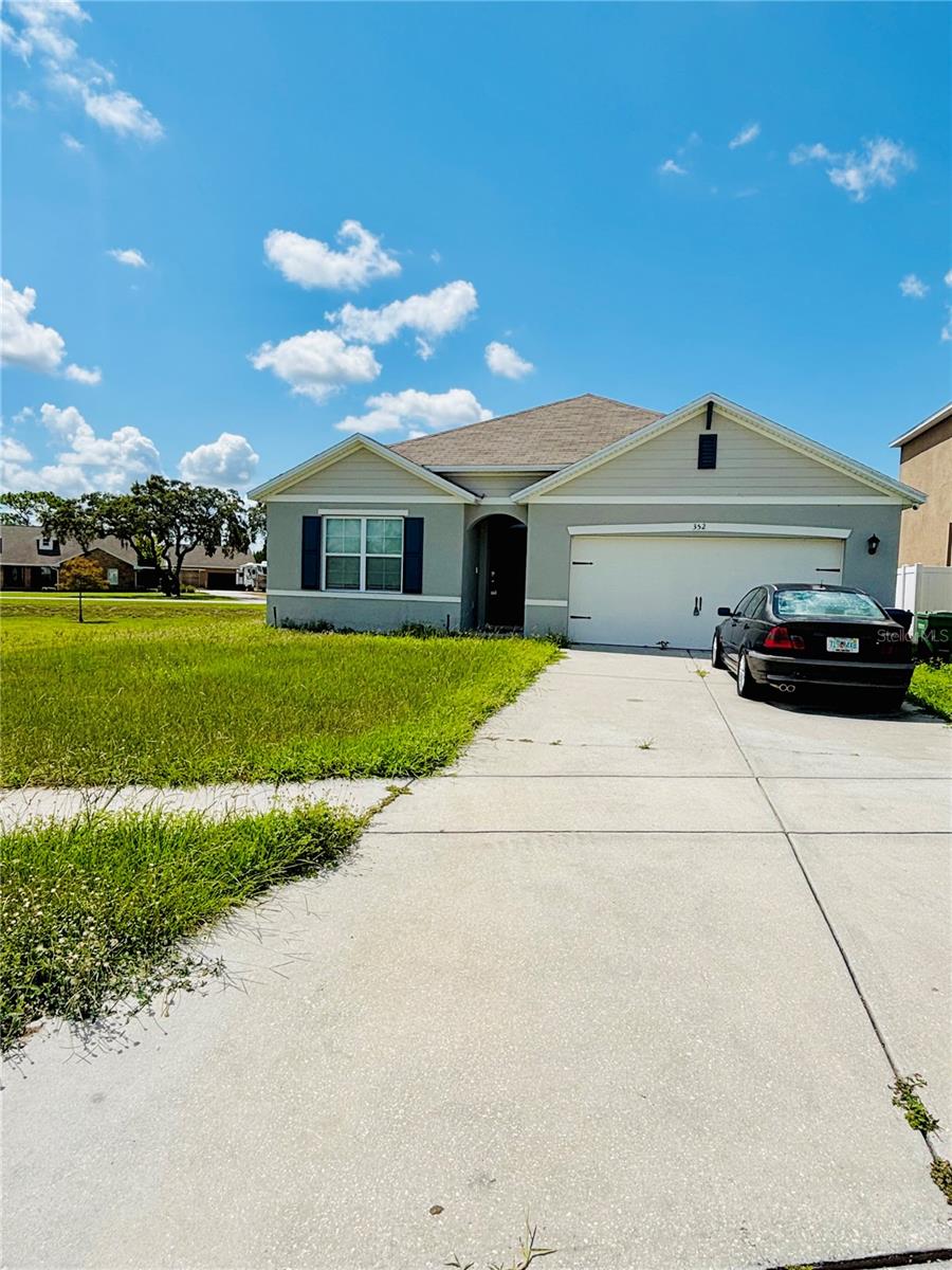 This is a lottery win for a cash buyer. 2021 build only a 4 years old modern home with 4 beds and 2 baths. Centrally located in a very nice and quiet community. Open floor plan with smart home energy efficient system. Stainless appliance in the kitchen with a large spacious island for meal preparation and breakfast. Spacious master bed with his and her walk-in closet. House lost a few roof shingles during the last hurricane. As the house is only 4 years new, shingle repair should work for the insurance company (buyer to verify). Inside the house needs to be cleaned up and painted. Everything works as it is supposed to be working. Reliable carrier AC system working perfectly. Kitchen refrigerator, Microwave and dishwasher stay with the house. Seller will take out other electronics and other items. House sells AS IS to a cash buyer for a quick sale.