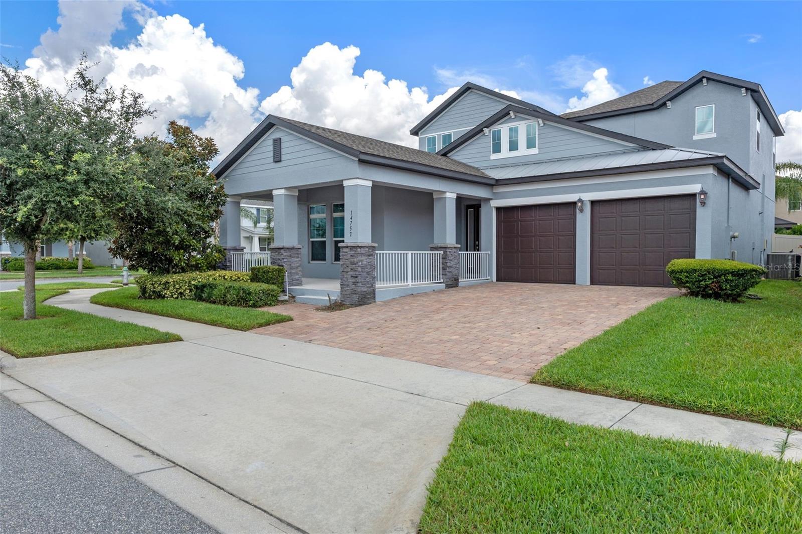 Stunning Pool Home in Watermark – Minutes from Disney!
Welcome to this beautifully upgraded Meritage Homes Barrett model located in the highly sought-after Watermark community of Winter Garden. This spacious 4-bedroom, 3.5-bathroom home also includes a bonus room and a versatile office/flex space, offering the perfect blend of comfort and functionality.
Situated on a fenced corner lot, this two-story home features brick pavers, a charming front porch (perfect for watching nightly Disney fireworks), and a 2-car garage.
Step inside to find an ideal layout for modern living. The first floor features tile throughout (except in the bedroom & dining room), and includes a private guest suite with en-suite bath—ideal for visitors or multi-generational living. A large linen closet provides extra storage.
Continue into the heart of the home where a formal dining room flows seamlessly into the open-concept kitchen, dinette, and living area. The chef’s kitchen showcases white cabinetry, quartz countertops, stainless steel appliances, and a prep island with breakfast bar seating—perfect for entertaining.
Tucked away at the rear is a dedicated office/flex room with a storage closet, and a nearby half bath completes the downstairs.
Upstairs, retreat to a luxurious primary suite featuring a walk-in closet and spa-like en-suite bath with dual vanities, soaking tub, and glass-enclosed shower. You'll also find two additional bedrooms with a shared full bath, a convenient upstairs laundry room, and a huge bonus room ideal for a playroom, media room, or additional lounge area.
Step outside through French doors to your private backyard oasis, complete with a fully fenced yard and an electric heated saltwater pool—perfect for relaxing or entertaining year-round.
Residents of Watermark enjoy an exceptional array of resort-style amenities including a sparkling pool with splash pad, clubhouse, fitness center, tennis courts, playgrounds, park, amphitheater, and a second-story viewing deck for nightly Disney fireworks.
Conveniently located just minutes from Disney, Hamlin shopping and dining, top-rated schools, and easy access to SR-429 for commuting throughout Central Florida.
This is a must-see home for new buyers looking for luxury, location, and lifestyle all in one.