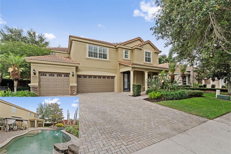Rare opportunity to own over 3600 sq. ft with a pool in highly sought-after Meadow Ridge! Where luxury meets location, Meadow Ridge is a coveted, gated community, ideally situated near Windermere, Dr. Phillips, and Winter Garden. This beautifully updated 4-bedroom home offers the ideal combination of space, function, location, and Florida lifestyle. Inside you will fall in love with the floor plan, as ALL four bedrooms have an attached bath and upstairs also features a large bonus room, ideal for a craft room, playroom, fitness space, second living area, or home office. Outside, live like you're on vacation from your own backyard! Designed for both entertaining and everyday living, the open-concept layout flows seamlessly from French doors into a spectacular backyard oasis featuring a solar-heated, saltwater pool, fire pit, shaded pergola and a fully fenced yard. The gourmet kitchen features newer stainless steel appliances, a double oven, abundant cabinetry with pullout drawers in the bottom cabinets, and a breakfast nook filled with natural light. The interior and exterior were recently painted, the salt cell for the pool replaced, as well as a new AC added in 2026, upgrading this stunning home’s already move-in-ready appeal. Meadow Ridge is especially loved for its unique double-gated convenience and prime Central Florida location. Just outside the front gates, residents enjoy quick access to Publix, CVS, restaurants, medical offices, and the shopping and dining of Winter Garden Village including Target, Best Buy, Lowe’s, etc. And just a bike ride away you'll find the charming shops, weekly farmer's market, and popular Food Truck Fridays in downtown Windermere. Out the back gates, you’re less than 15 minutes from famed Restaurant Row in Dr. Phillips, and Universal Studios. Meadow Ridge also offers incredibly convenient access to the 429, the 408, and the Florida Turnpike, allowing you to reach nearly anywhere in Central Florida in 30 minutes or less, including Disney! This fantastic home is also walking distance to highly-rated Thornebrooke Elementary School, is zoned for Gotha Middle and award-winning Olympia High! This floor plan in Meadow Ridge rarely comes available, especially with a gorgeous, private pool like this one. Schedule your exclusive showing today!