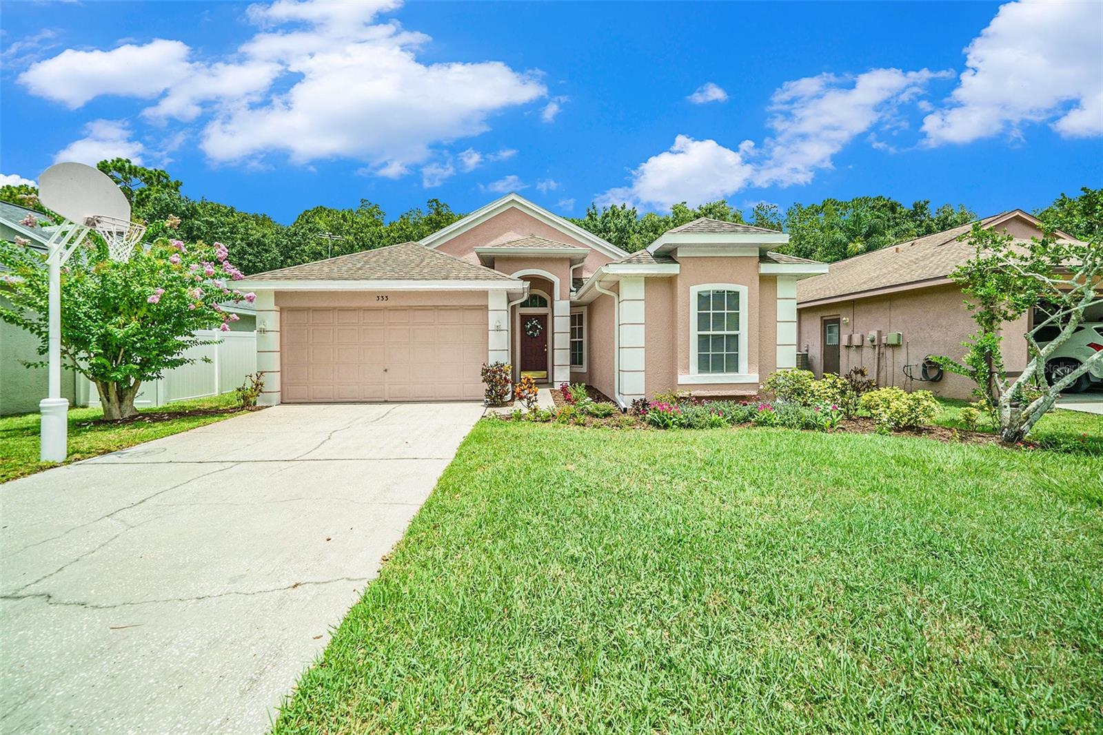 Discover your own slice of Florida paradise with this charming three-bedroom, two-bathroom home, perfectly situated in the highly sought-after community of The Fountains at Cypress Lakes in Oldsmar. Boasting a private, sparkling in-ground pool, this beautiful home is conveniently in walking distance of the local elementary school, and easy access to local shops, restaurants, local airports and beautiful Florida beaches. This community has so much to do! Enjoy the many parks, nearby ice-skating arena. pickleball courts, childrens spray park, Oldsmar Sports Complex and local movie theater. The sports complex is home to Oldsmar BMX and Oldsmar Little League.
Step inside to a thoughtfully designed floor plan that maximizes comfort and functionality. The spacious living areas provide ample room for both daily living and hosting guests. The well-appointed kitchen is perfect for preparing meals, while the inviting bedrooms offer a peaceful retreat at the end of the day. The primary suite includes 2 walk-in closets and an en-suite bathroom for added convenience and privacy. The windows in the home have solar film which reduce heat and UV rays, increase privacy and improve energy and improve energy efficiency. The HVAC is equipped with a HEPA filter, UV light and Guardian device that kills bacteria, mold and viruses in the duct work. The attic has extra insulation which also helps improve the home's energy efficiency. The sparkling pool has a Stonescape surface for enhanced durability and a comfortable non-slip surface, and pavers for the pool deck complete the sophisticated look complementing the overall design of the backyard. The two-car garage is equipped with a back-up battery for the door opener for added peace of mind.
The true highlight of this home is the private backyard oasis. Imagine spending sunny Florida afternoons lounging by your own pool or relaxing on the beautiful lanai with your morning coffee, enjoying the tranquility and greenery of your backyard. With the home backing up to conservation, you'll often be treated to the delightful sight of deer, egrets, ibis, sandhill cranes, hawks and songbirds in your backyard, adding a unique touch of wildlife to your everyday life.
The Fountains at Cypress Lakes is a well-maintained community known for its pride of ownership and manicured landscapes. Residents enjoy a low annual HOA fee and no CDD fees, making it an attractive option for homeowners. Don't miss out! Schedule your showing today!