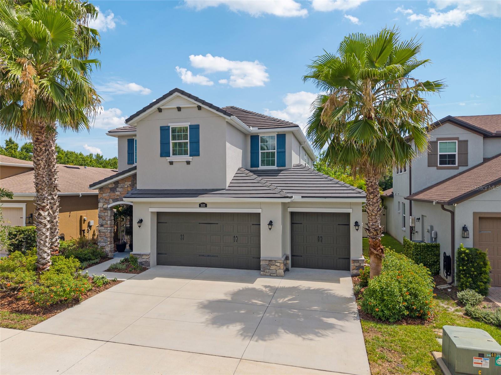 Welcome to your dream home in the highly sought-after gated community of The Promenade At The Lake Park! This stunning 4-bedroom, 3-bathroom home offers the perfect blend of luxury, comfort, and privacy.
As you enter, you're greeted by soaring ceilings, elegant archways, and an abundance of natural light. The open floor plan features a formal dining room, a spacious living area, and a chef's kitchen complete with quartz countertops, stainless steel appliances, a large center island, and wood cabinetry - perfect for entertaining or family gatherings.
Retreat to the primary suite boasting coffered ceilings, sitting area, large walk-in closets and a spa-like ensuite bathroom.
Step outside to your private covered lanai, ideal for enjoying Florida's beautiful weather all year round. Enjoy a glass of wine in the heated hot tub, shaded and protected under the gazebo. Patio has been plumbed along with gas and electric hook-up for outdoor kitchen.
Additional highlights include a high-tech whole home surround sounds system, a 3-car garage, dedicated home office or bonus room, concrete tile roof, and low HOA fees with no CDD. Conveniently located near top-rated schools, shopping, dining, and major highways for an easy commute to Tampa, Tampa Airport and St. Petersburg.
Don't miss your opportunity to own this exquisite property in one of Lutz's premier neighborhoods.
