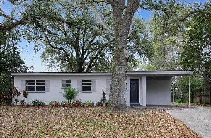 Welcome to this charming 2-bedroom, 1.5-bath home, thoughtfully renovated with modern finishes.
The elegant kitchen features granite countertops, stainless steel appliances, and a striking custom backsplash, seamlessly opening to the spacious living and dining areas highlighted by updated flooring and recessed lighting.
This home offers a bright and open layout, creating a warm and inviting atmosphere throughout. The bathrooms have been renovated with contemporary tile and stylish fixtures.
Step outside to a large fenced backyard, complete with a gazebo, detached shed, and additional storage space — perfect for outdoor gatherings or simply relaxing under the shade of the trees. Carport and ample driveway parking. Convenient location, close to shopping, dining, and major highways. This home combines style, comfort, and functionality. Don’t miss the opportunity to make it yours!