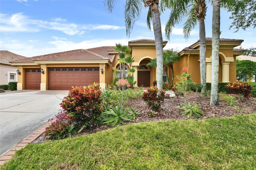 Captivating home located behind the gates of the tranquil Salano subdivision in the Champions Club! This stunning property features 4 bedrooms, 4 full baths, a 2nd floor private bonus/media room with a full bath, a saltwater-system pool with abundant lanai space to lounge in the sun or entertain. The kitchen includes a large prep island, bar seating, granite counters, and a huge walk-in pantry. This lovely property has mature landscaping and looks out to the golf course. It also has a spacious 3 car garage/with a separate entry door. Experience the luxury lifestyle of the Champions club. The Clubhouse is for residents use, and it boasts facilities for personal events and parties, lighted tennis/pickleball courts, exercise facilities and an Olympic size swimming pool and spa. This is the best value by square foot within the Champions Club...and no CDD. Very well-maintained one owner home. Located near shopping, dining, medical facilities, excellent schools, and beaches.