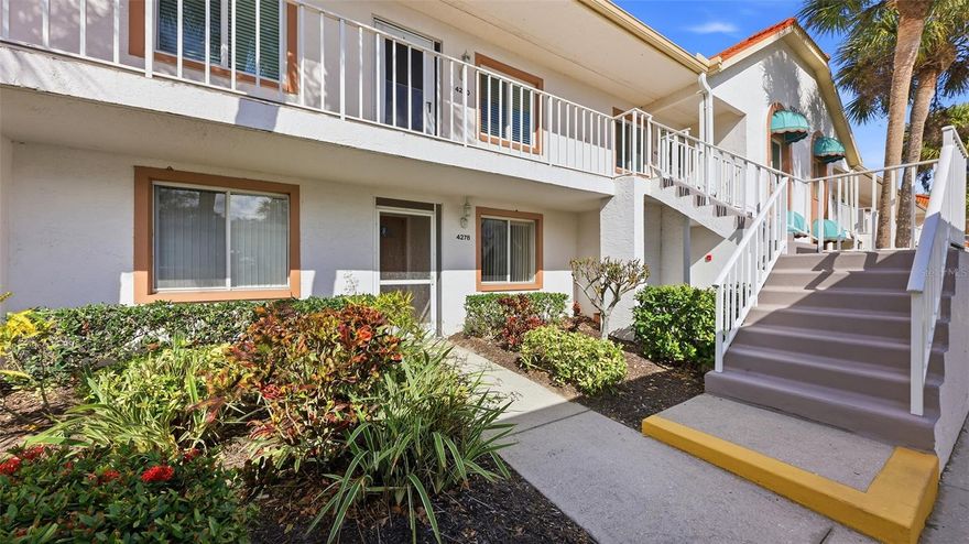 Lakefront 2-bedroom, 2 bath condominium situated in the much sought out community of Casa del Sol.  Home is light and bright and well maintained.  Present owners have used this home as their vacation home and have not rented it out.  Dining area and living room have sliders extending the living to the outside where you can dine or just relax and enjoy the picturesque lake views. Master bedroom offers views of the lake and a slider to the lanai.  Master bedroom has en-suite bathroom with walk-in closet.  The second bedroom is a versatile space that could accommodate a variety of uses, such as a home office or guest room.
Unit is being sold turnkey furnished, it is ready for a new owner to just move in.  Unit has not been updated but it is well kept up and is ready for your taste.  Association is responsible for the roof; air conditioning system was installed 2021 and runs perfect.  Hot water tank was replaced in 2024. Washer and dryer are included and are in the closet in the lanai.  All the rooms are spacious.  Casa del Sol is a very vibrant community with lots of activities, large, heated pool, tennis courts and on-site manager.  This well-maintained community offers the convenience of shared amenities and a sense of community, it is close to shopping, restaurant, 1-75 and Doctor’s Hospital.  Come take a look at your new winter retreat or year-round residence.