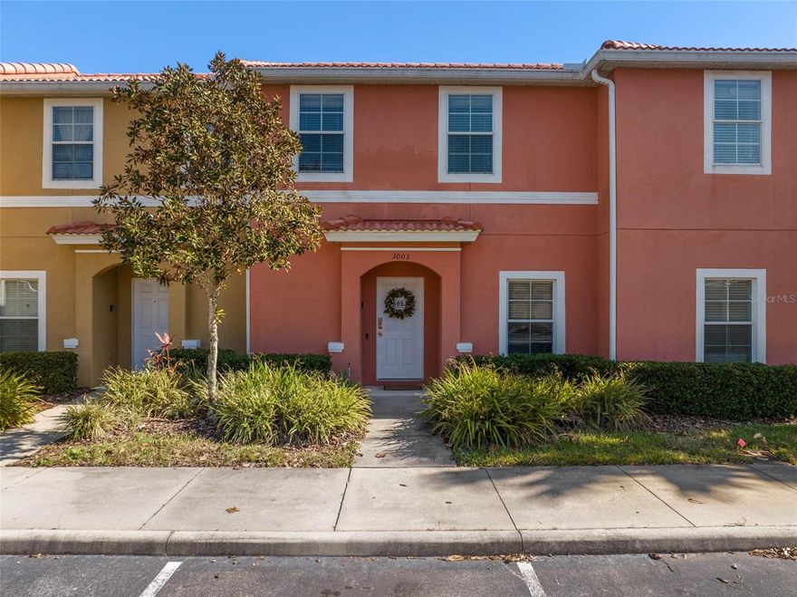 Ask about a lender provided RATE BUY-DOWN CREDIT on this home ** Seller may consider buyer concessions if made in an offer ** Welcome to Encantada Resort, where style, comfort, and convenience come together just 5 miles from the gates of your favorite Disney parks! This FULLY FURNISHED, TURN-KEY townhome is ready to impress with its NEW, UPGRADED FURNITURE and TRANSFERABLE BOOKINGS – a true income producing opportunity or perfect personal getaway. Inside, the OPEN CONCEPT MAIN FLOOR features easy-care tile, a modern well equipped kitchen, spacious living and dining areas, and sliding glass doors leading to your PRIVATE SCREENED PATIO complete with a hot tub for the ideal spot to unwind after a day at the parks. A convenient half bath is located on the main level, while both bedrooms upstairs feature EN-SUITE BATHS for comfort and privacy. Thoughtfully decorated with fresh, modern touches and plenty of natural light, this home also includes a laundry room for added ease. Encantada offers a wealth of RESORT STYLE AMENITIES, including two heated pools, a fitness center, restaurant/bar, playground, walking trails, clubhouse with billiards and darts, and complimentary Wi-Fi throughout. With GATED ACCESS and a prime Kissimmee location, you will have everything you need for relaxation and recreation just minutes from world-class attractions. Whether you are looking for a vacation retreat or an investment opportunity, this property delivers exceptional value and a resort lifestyle that keeps guests coming back again and again. Call today for more information and schedule a tour!