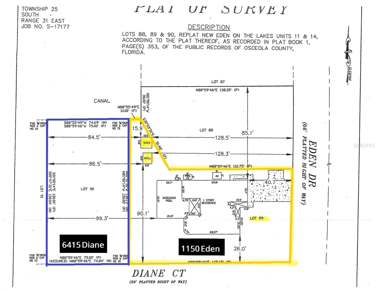 NEW EDEN ON THE LAKES UNITS 11 & 14 REP - Land