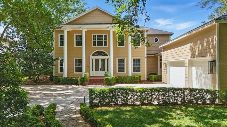 One or more photo(s) has been virtually staged. Welcome to Keene’s Pointe!   Discover the charm of this custom-built home located on the 17th Fairway of the renown Jack Nicklaus Signature Golf Course and across from the lakefront mansions that line this quiet cul-de- sac on Greatwater Drive.   This 4BR/4Full Bath/1 Half Bath golf course estate home exudes warmth from the gorgeous hardwood floors and abundant natural light.   You will find your main living area on the first floor with an inviting Kitchen-Family Room combination that opens to a gorgeous pool and golf course with sunset views.  Recently remodeled with all top of the line Wolf Double Ovens, Sub-Zero Refrigerator gas cooktop and two refrigerator drawers built in to the kitchen cabinetry!  Very fool! Additionally, the formal dining room is connected with butler’s pantry/Miele expresso coffee bar to serve you, as well Two wine chillers, and a spacious home office is located just across the foyer.  You will also find one bedroom with full bath and a formal living room on the main floor with both opening up to the covered pool & patio area.    The Primary and two other Ensuite Bedrooms are located upstairs, and all enjoy access to an enormous rear balcony that stretches the full width of the house with stunning sunset views and panoramic golf course vistas of the wide 17th fairway of this beautiful signature golf course.    A spacious laundry room is also located upstairs.    All Bathrooms and the Kitchen have been remodeled.   Kitchen has brand new top of the line stainless steel appliances:    Wolf gas cooktop, Sub-Zero refrigerator, Bosch dishwasher and two cabinet-built in refrigerator drawers which are so handy!  New carpet in all bedrooms, fresh interior paint and all new LED lights throughout.   New Roof in 2023 and New AC for the upstairs in 2024.   Fabulous, covered pool area with paver deck is a great spot to watch the sunset and enjoy the fabulous golf course views from this nearly one half acre homesite.   The large swing on the patio is a delight and makes life worth living!   Sit back, relax and enjoy!