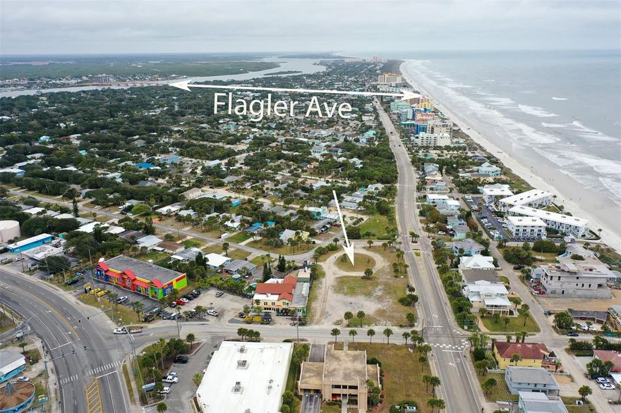 Beachside commercial development site. Just under 1 acre with ocean views. Corner of 2nd Ave to corner of 3rd Ave. 300 ft of frontage on S. Atlantic Ave. Includes parcel #7422-01-34-0040.  Please find existing plans uploaded for 4340 ft retail/office down and 12 condos up, pool, parking etc.