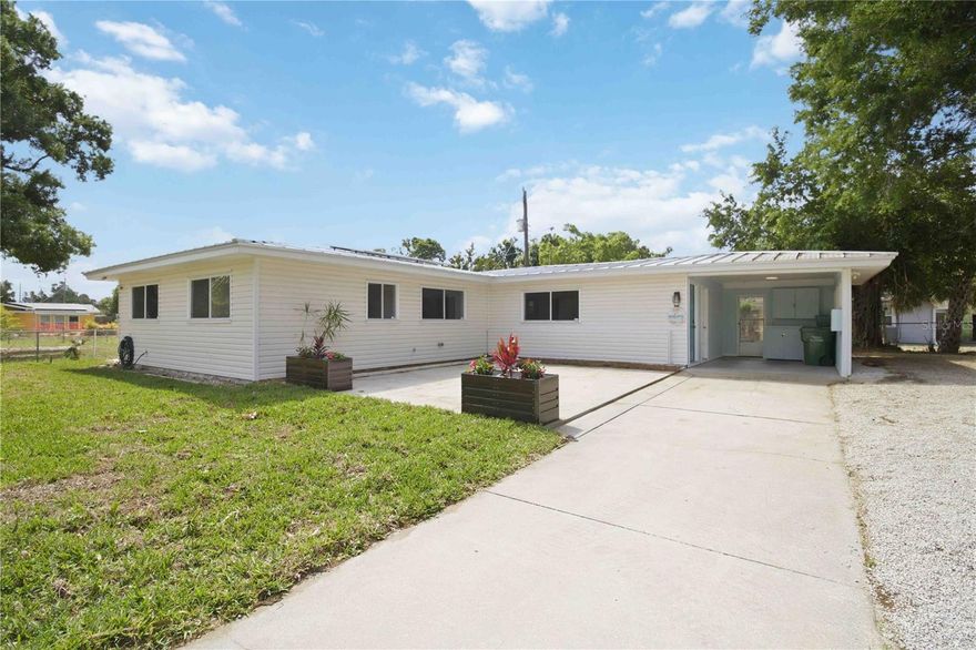 SAY HELLO TO A GOOD BUY * This home has been LOVINGLY RENOVATED * NEW Kitchen with NEW Cabinets & Countertops & NEW Appliances * NEW Bathroom with NEW Vanity &  NEW Shower * NEW Tile Flooring * NO Carpet * NEW Paint * Metal Roof * Solar Panels so you have a very low electric bill * LARGE Carport & Storage Room * This house is beautiful with a very large Living Room & Dining Room - there's a lot of A/C Living Space * Spacious Front Yard * Paver Park area is located in a great school district * You are minutes to Payne Park and a few blocks to The Legacy Trail * Short bike ride to Downtown and the Bay Front * Short car ride to Selby Botanical Gardens, Siesta Key, St Armand's Circle & Lido Beach * This is an EXCELLENT year round home OR winter getaway * One look & you'll fall in love * Run, don't walk to this INCREDIBLE VALUE *