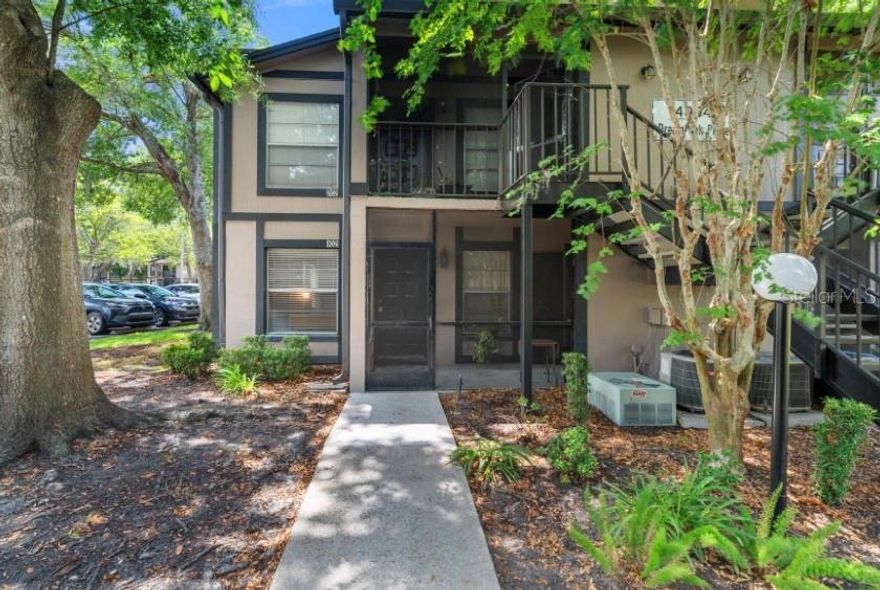 Discover this well-maintained first-floor 2-bedroom, 2-bath condominium located in the sought-after North Oaks community. The spacious open floor plan features a combined living and dining area highlighted by a cozy wood-burning fireplace. Enjoy laminate flooring throughout with tile in the kitchen and baths—no carpet anywhere. The kitchen offers stainless steel appliances and a convenient breakfast bar. The primary suite includes a walk-in closet and a private ensuite bath, while the second bedroom sits adjacent to the second full bathroom. Relax on the screened front porch with a laundry closet for added convenience. Community amenities include a pool, tennis courts, and racquetball courts, all shaded by beautiful mature oak trees. Ideally located near USF, VA Hospital, Moffitt Cancer Center, AdventHealth, shopping, dining, and easy access to I-75 and I-275. Owner requires 24 hour notice for showings.

Application & Move-In Information:
All adults must apply separately. Applicants must have a minimum credit score of 600 and NET monthly income of at least 2.5 - 3x the rent amount. Once approved by the owner, applicants will need to apply with the HOA, which may take up to 30 days for processing. The HOA application fee is $150 per adult. Rent, Non-Refundable Cat Fee of $300 (if applicable) and a $125 Administrative Fee are due on the day of move-in. Sorry, no dogs allowed, per the HOA.