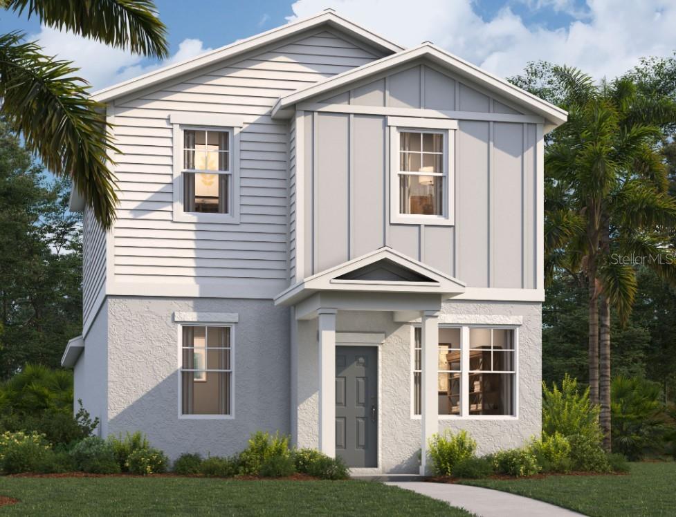 One or more photo(s) has been virtually staged. Under Construction. Discover the perfect location at Spring Walk at the Junction in Volusia County. Conveniently located just 5 miles from Seminole Town Center and within walking distance of a future Publix shopping center, living at Spring Walk provides easy access to everyday amenities. The DeBary Sunrail Station is just 0.6 miles away, connecting you to a 61-mile commuter rail system from DeBary to Downtown Orlando, Kissimmee, and Poinciana. Quick access to major transportation routes like US 17, I-4, the Central Florida Greenway, the Wekiva Parkway, and SR 46 makes for effortless commuting. Sanford International Airport is just 15 miles away for frequent travelers. Spring Walk at the Junction offers not just convenience, but a lifestyle. Located next to Gemini Springs Park & ??Trailhead, it is perfect for outdoor adventurers with endless opportunities for exploration. Homeowners will enjoy a 7-minute drive to the Central Florida Zoo and Botanical Gardens. Outdoor enthusiasts can explore the St. Johns River, Lake Konomac Conservation Area, and Lake Monroe Wildlife Management Area for a variety of activities. Experience the best of Florida living at Spring Walk at the Junction.
Stanley Martin presents the Logan, a brand-new, two-story single-family home design with a smart open-concept layout, a two-car rear garage, and energy-efficient features ideal for both entertaining and relaxing. Entering the main level through the covered porch, you are greeted by the impressive kitchen island with seating, a pantry for extra storage, a dining area, a family room, and a powder room. Ascending the stairs, you will find the master suite with a walk-in closet and a bathroom with a double vanity. Also conveniently located on this floor is the laundry room, saving you the hassle of carrying laundry up and down the stairs. Utilize the two additional upstairs bedrooms for family or guests. The Logan achieves a perfect combination of low-maintenance living and the spaciousness typical of a single-family home.