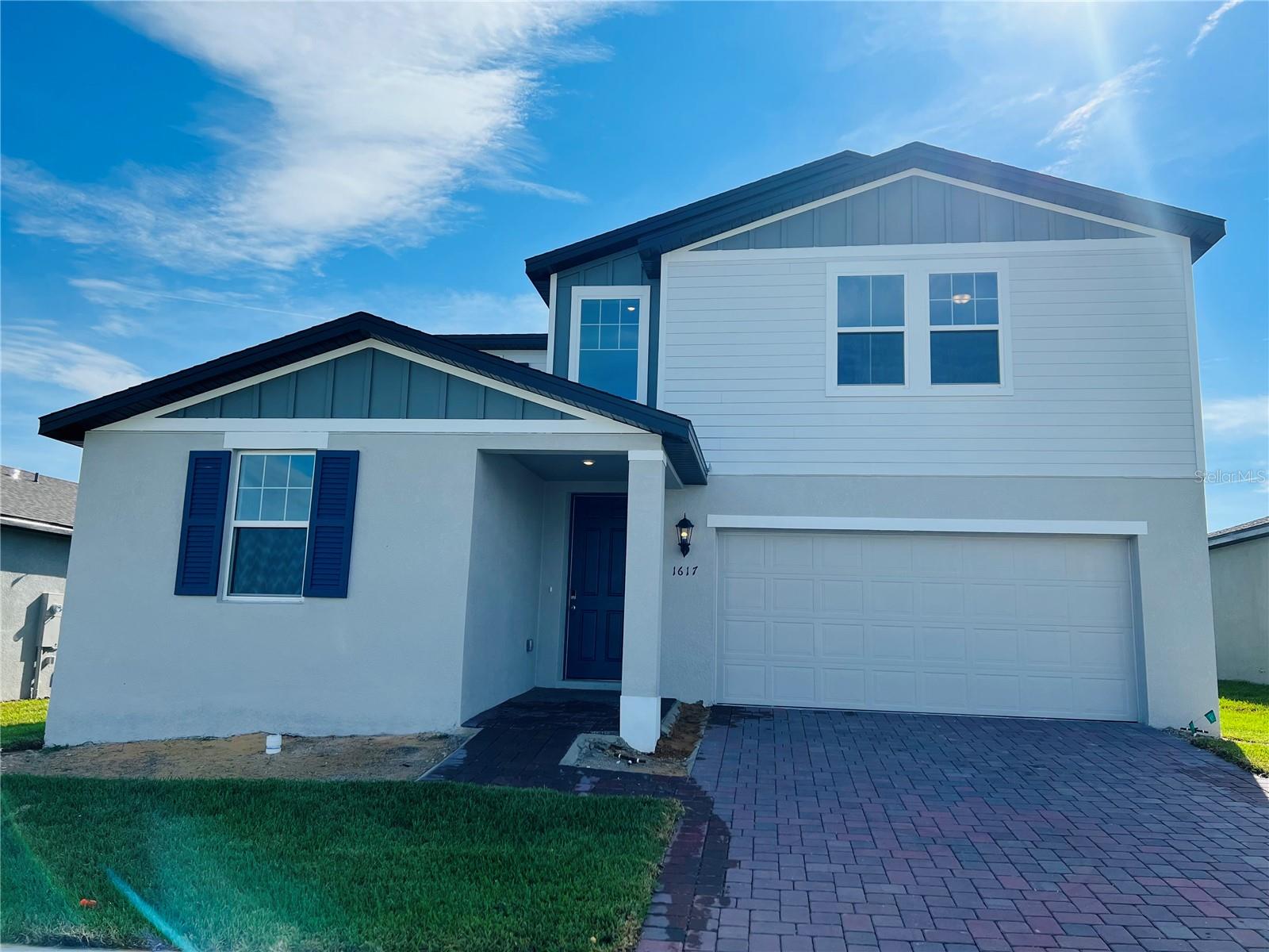 Ready to Move-in .Brand NEW energy-efficient home ready August 2022! First floor flex space can be best used to fit your family's needs. Whit cabinets with Moon Whit Granite countertops, Vicinity Brown large wood-like tile flooring with gray beige tweed carpet in our Lush package. Citrus Landing is located in west Davenport, a quiet residential area close to the US-27 corridor providing easy access to major employment centers. This area offers some historic charm and offers plenty of town centers with restaurants and retail options for your family to enjoy. Known for their energy-efficient features, our homes help you live a healthier and quieter lifestyle while saving thousands of dollars on utility bills.