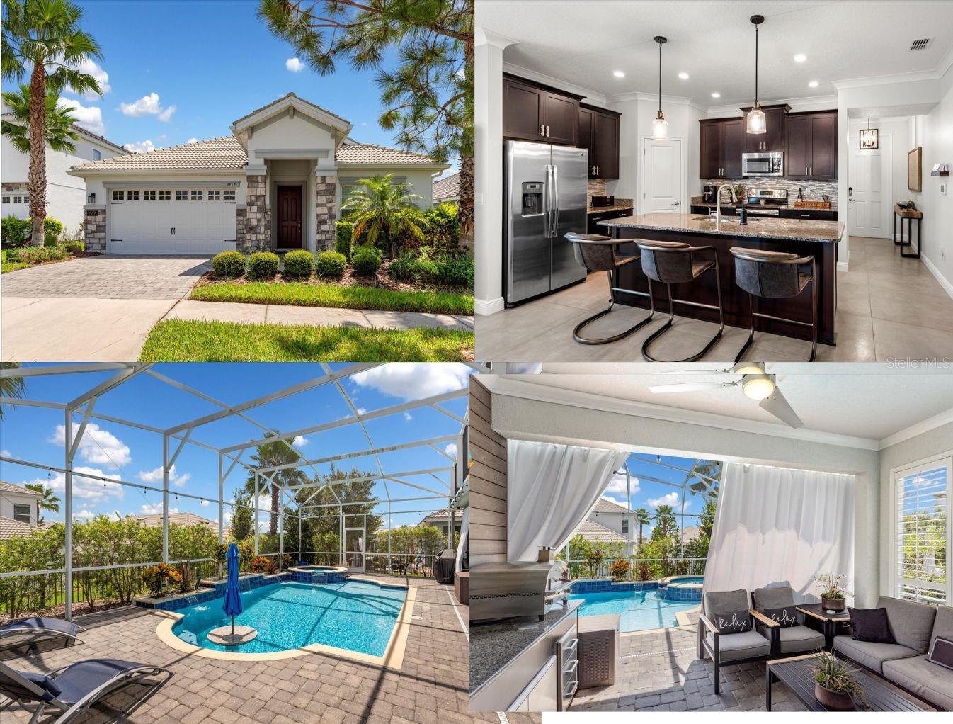 Live Every Day Like You’re on Vacation!
Step into luxury with over $35K in upgrades—gleaming new tile floors, fresh designer paint, crown molding, custom California closets, and plantation shutters. The chef’s kitchen features 42” cabinets with crown molding and granite counters, perfect for both everyday living and entertaining. Outside, your private oasis awaits with a heated saltwater pool & built-in hot tub, plus a custom outdoor entertainment area complete with TV and fridge.
With ChampionsGate Country Club membership included, your golf fees are covered—play anytime! You’ll also enjoy tennis, pickleball, and $75/mo to spend at The Plaza restaurant. The Oasis and Retreat Clubs bring world-class amenities to your doorstep: a full waterpark, lazy river, tiki bar, restaurants, movie theater, fitness centers, and more.
The HOA handles lawn care, security, cable, and internet—so you can focus on living the resort lifestyle you deserve.