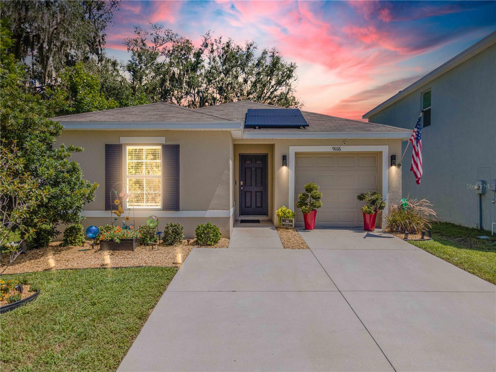 Featuring an ASSUMABLE FHA mortgage at a low 2.75% interest rate (subject to lender approval); USDA ELIGIBLE for qualified buyers seeking to purchase a home with NO MONEY DOWN; Or special financing available with a temporary 1% rate buy-down when using the seller’s preferred lender—contact us for details. Enjoy long-term utility savings with a NEWER SOLAR ROOF SYSTEM (2022)—FIXED ELECTRIC BILL, just a $140/month!
Welcome to this NEWER 2021-BUILT and beautifully maintained 3 bed, 2 bath, 1-car home located in the highly sought after Temple Terrace neighborhood at Sagebrook! This ENERGY-EFFICIENT property offers 1,247 sq ft of OPEN-CONCEPT living with plenty of TASTEFUL UPGRADES throughout; including BRAND NEW COMMERCIAL-GRADE WATERPROOF LUXURY VINYL PLANK FLOORING, FRESHLY PAINTED INTERIOR, CUSTOM TRIM WORK THROUGHOUT, EPOXY GARAGE FLOOR, GLASS KITCHEN BACKSPLASH, FRONT AND BACK IRRIGATION METER INCLUDING FLOWER BEDS AND TREES, DOUBLE-DOOR SIDE-FENCE FOR EASY ACCESS TO BACKYARD. The FULLY FENCED BACKYARD features a CUSTOM-BUILT DECK and a NEWER SHED for extra storage—ideal for relaxing or entertaining.
LOW HOA, NO CDD, and a PRIME LOCATION near I-75, I-4, and US-301. Just minutes from Telecom Parkway, Lettuce Lake Park, and USF. Community amenities include a PLAYGROUND and DOG PARK.
Opportunities to own a NEWER HOME in TEMPLE TERRACE are very rare. Don’t miss your chance — schedule your private showing today!