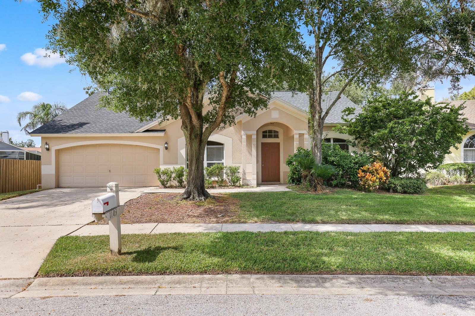 Welcome to this inviting single-story home located in the sought-after Meadow Pointe community in Wesley Chapel. Featuring 4 bedrooms, 2 bathrooms, and a 2-car garage, this home offers a spacious open floor plan designed for comfortable everyday living.
The fully equipped kitchen includes a range, refrigerator, dishwasher, and microwave, and flows seamlessly into the main living and dining areas—perfect for entertaining or relaxing with family. A dedicated laundry room includes a washer and dryer that will convey with the sale for added convenience.
The split-bedroom layout ensures privacy, with the primary suite tucked away from the secondary bedrooms. The primary retreat features a walk-in closet and an en-suite bathroom complete with a soaking tub, separate shower, dual-sink vanity, and private water closet. Bedrooms 2 and 3 share access to the second full bathroom, while Bedroom 4—located at the front of the home with elegant French doors—makes an ideal home office or guest room.
Enjoy the Florida lifestyle outdoors in the large screened-in lanai overlooking a fenced backyard with no rear neighbors and a peaceful wooded backdrop. Additional highlights include reclaimed water for lawn irrigation, a roof replaced in 2023, and an HVAC system replaced in 2017.
Residents of Meadow Pointe enjoy access to fantastic amenities, including a community pool, playground, fitness center, and tennis courts as well as A-rated Schools. Conveniently located near I-75, shopping, and dining, this home offers both tranquility and accessibility in one perfect package.