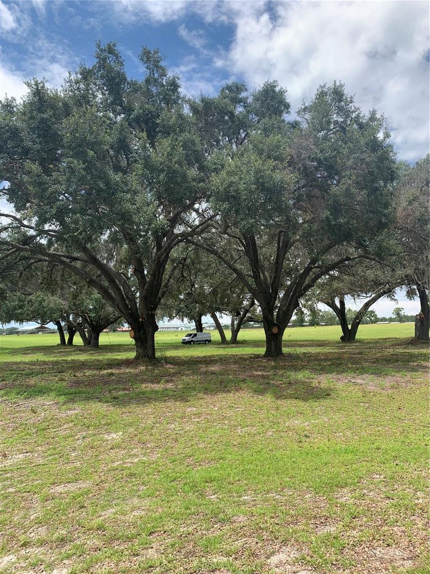 RARE OPPORTUNITY TO OWN NEARLY 14 CLEARED ACRES in the gated, deed restricted equestrian community of THUNDER RANCH!! This beautiful corner lot features a picturesque grove of majestic granddaddy oak trees providing natural shade—ideal for horses and thoughtfully positioned for future pasture planning.  With plenty of open space to design your dream horse farm, the property offers room for a custom home, barn, paddocks, and riding areas while enjoying the peaceful surroundings of this equestrian-focused community. Electric is available at the property (not currently connected), offering a convenient starting point for development.  Conveniently located less than 30 minutes to the World Equestrian Center, this property provides an exceptional opportunity to create your own private equestrian retreat with easy access to one of the premier horse venues in the country.  Bring your horses and build the farm you've always imagined!!