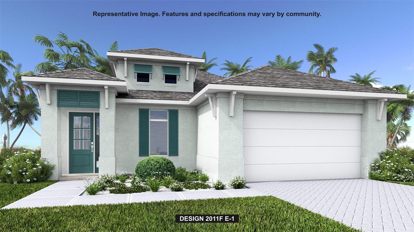 Under Construction. The front porch opens into a welcoming entryway with an extended tray ceiling that embraces the main hallway. A bonus flex room overlooks the front yard right off the front door. A full guest suite with a private bathroom and ample closet space is off the main hallway. The kitchen features an island with built-in seating and walk-in pantry. The dining area flows from the kitchen to the connecting family room which offers plenty of natural light from its wall of windows and access to the extended backyard covered lanai. The primary bedroom has a wall of windows overlooking the backyard. Double doors lead into the bathroom which hosts dual vanities, a freestanding tub, glass enclosed shower, two walk-in closets and dual access to the laundry room. Two secondary bedrooms with a shared bathroom complete the home along with ample storage space throughout. The drop zone is located off the two-car garage.