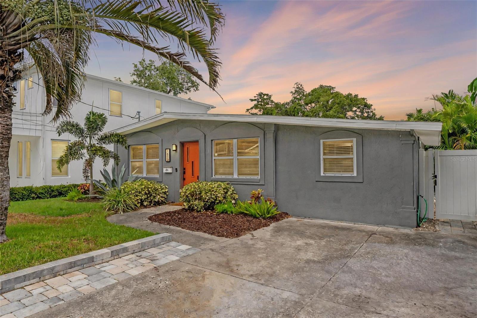 From the moment you step inside, this home radiates unique style. A true mid-century modern home that is impossible to forget. Welcome to an updated, single-family home in the heart of College Park, one of Orlando’s most sought-after neighborhoods. Featuring 3 spacious bedrooms, 2 remodeled bathrooms and LVP flooring throughout, this residence perfectly blends timeless mid-century modern charm with contemporary style. Come on in and discover LOTS of space and stylish finishes. You will LOVE the open concept kitchen connected to an intimate dining space and open to the living room - perfect for entertaining. There are two bonus rooms, ideal for a home gym or office. Outside, a beautifully landscaped backyard awaits—ideal for hosting or unwinding. Beautiful custom murals add a unique touch, creating a private, vibrant oasis. Located just steps from Edgewater Drive, local shops, dining, and just around the corner from the Guernsey Park, this home offers the perfect balance of urban living and neighborhood charm. The many updates include: Roof (2020), Re-pipe (2020), HVAC (2022), Water heater (2020), Exterior paint (2020), Sliding door in primary bedroom (2020), Primary bathroom remodel (2020), Front door replaced (2020), Professionally designed and installed landscape/hardscape - front and backyard (2022), Custom mural by local artist - backyard (2023), Sprinkler system - backyard only (2022), Stove, microwave and dishwasher (2020), Refrigerator (2023), Added two exterior outlets, Installed roof structure over spa (2023), Installed new roof over existing deck in backyard (2021) and Exterior paint (2020). If you’ve been looking for a stylish home in a great neighborhood—this one’s a must-see!