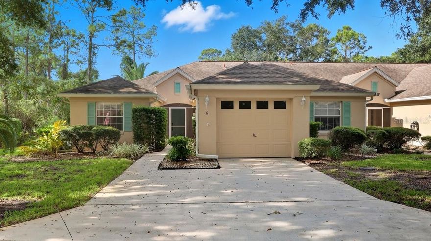 Enjoy living a peaceful, carefree lifestyle in this inviting, Palm Coast, single family-attached home. The open layout provides comfort and convenience for your daily living. The design of the home captures the beauty of natural light throughout. Relax in the spacious enclosed patio while enjoying the mature, lush landscaping. The HOA fee includes basic cable. Lawn, tree, shrub maintenance, irrigation system and termite control. Driveway, sidewalk, exterior building and common ground maintenance. Exterior building repair, painting, roof repairs and replacement. Road maintenance, street lighting, garbage and recycle collection. The HOA fee provides peace of mind for your exterior, allowing you to focus solely on the interior of your home. HOA approval of buyer is required. $225 fee required by HOA for application process.