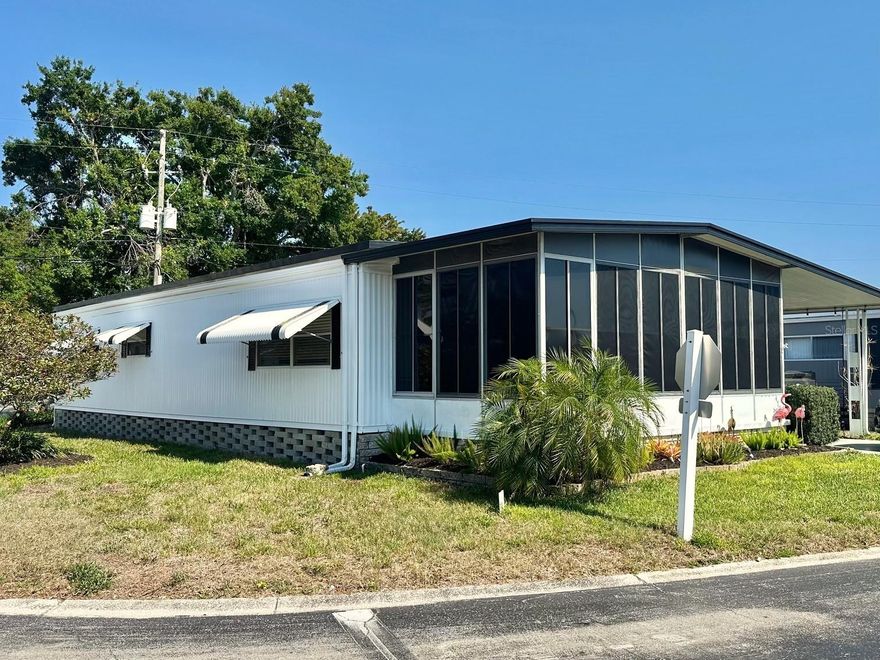 Hurry to see this spacious & inviting 2 bedroom, 2 bath 1352 sq. ft doublewide, with 10x20 Florida Room to enjoy! All newly remodeled interior, with attractive fully loaded kitchen, insulated windows, Water Heater '23, Central Air/Heat Unit '20, and so much more! All updated bathrooms, laminate flooring, with plywood subfloors, and attractive decorator paint & touches throughout! Lots of storage and Inside Washer/Dryer for your convenience! Added 10x11 Workshop/Storage! Attractive corner lot, with parking for 3 cars, & added newer sun shades! Hurry to see and be impressed! Small pet ok! Come See this 5 Star, 55+, Super Fun & Active Resident Owned Clearwater Cascade! 2 large Pools, gym, night security, kayak/canoe ramp, and so much more! See their website for all the many exciting amenities! Only minutes to shopping, beaches, golf courses, airports, medical and everything you need! Cash only! Asking $139,900., includes the $55k share! Low $352. mo fee, covers your water, sewer, garbage, cable tv & internet! Small pet ok!