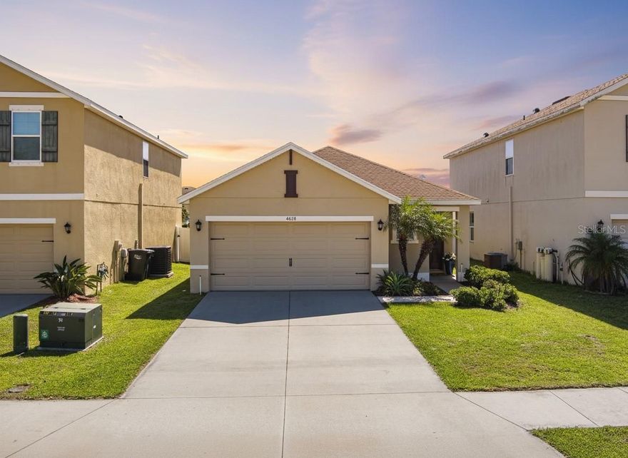 Welcome to this beautifully maintained DR Horton Alexx model, built in 2018 and offering 3 bedrooms, 2 bathrooms, and a thoughtfully designed split floor plan for optimal privacy.
This one-owner home truly shows pride of ownership, with recent upgrades that make it move-in ready. Enjoy luxury vinyl flooring throughout the main living areas and an extended screened lanai with additional pavers, creating the perfect space for relaxing or entertaining outdoors including a 6 foot privacy fence.
Major updates include a brand new roof (2025) for added peace of mind.
Located in a non-flood zone, this home offers convenience and lifestyle all in one. You’re just minutes to the interstate, shopping, and local restaurants, with the beautiful Gulf beaches approximately 19 miles away.
Easy living, well cared for, and ready for its next owner… Florida living made easy.