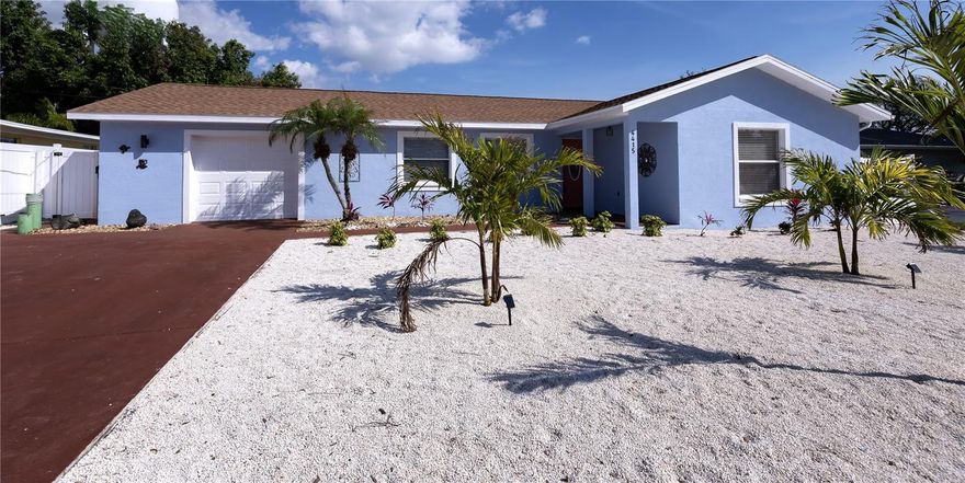 Unique property -currently used as a turnkey vacation rental close to beaches.   No deed restrictions, not in a flood zone, and no CDD fees.  The property has been beautifully updated with the roof replaced in 2022, A//C replaced in 2023 and pool added in 2024.  The main house is a three bedroom, two bathroom home with an inviting open floor plan with sliders leading out to a screened lanai overlooking a resort style heated pool.  The backyard is a standout feature with a  pergola to lounge and entertain (could be in  Better Homes and Gardens) - your guests won't be disappointed.  The garage has been converted into a game room to entertain the guests.   Both living areas have been totally separated with white pvc stockade fencing to give the utmost privacy.  The one bedroom in-law quarters has a separate entrance, fenced back yard, laundry and outdoor patio.  Plenty of off-street parking available.  Don't miss out on this fantastic opportunity. All the hard work has been done.  Location. location!! Close to shopping, restaurants, hospitals, and only 5 miles to the white beaches of Anna Maria Island.  Luxury living at its finest--don't miss this opportunity to buy a turnkey income generating property .  Please do not walk the property without your agent making an appointment