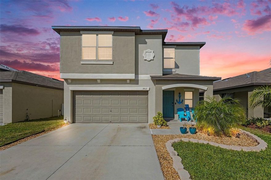 Welcome to 882 Olive Conch St in beautiful Ruskin! This move-in ready home offers the perfect blend of comfort, style, and Florida living. From the moment you arrive, you’ll appreciate the inviting curb appeal and thoughtfully designed layout that makes everyday living and entertaining effortless.

Step inside to discover a bright, open-concept floor plan filled with natural light. The spacious living and dining areas flow seamlessly into the kitchen, creating an ideal space for gatherings. The kitchen features ample cabinetry, generous counter space, and a layout designed for both functionality and connection.

The primary suite provides a relaxing retreat with a well-appointed en-suite bath and ample closet space. Additional bedrooms offer flexibility for guests, a home office, or hobbies—designed to suit a variety of lifestyles.

Enjoy Florida’s sunshine from your private backyard—perfect for weekend barbecues, morning coffee, or simply unwinding at the end of the day. Located in a growing community with convenient access to shopping, dining, schools, and major roadways, this home offers both tranquility and accessibility.

Whether you're looking for your first home, a seasonal retreat, or your next investment opportunity, 882 Olive Conch St is one you won’t want to miss. Schedule your private showing today and see all this Ruskin gem has to offer!