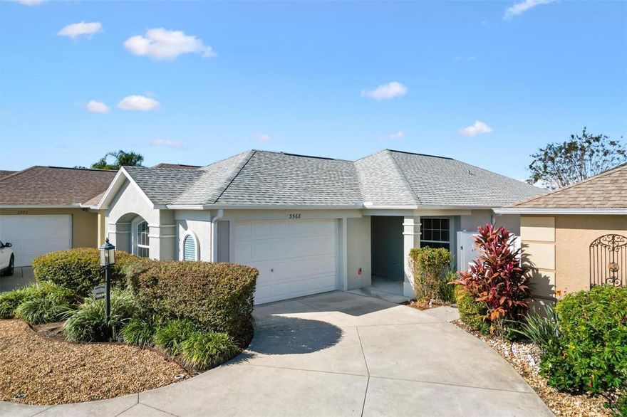 Welcome to Kelsea Villas, a charming neighborhood in the heart of The Villages, known for its fun community activities and unbeatable location—just minutes from Brownwood Paddock Square and Lake Sumter Landing. This beautifully maintained one-level villa features vaulted ceilings, a spacious open-concept layout, and a large private courtyard perfect for relaxing or entertaining. The home boasts brand-new, high-end luxury vinyl tile flooring throughout, offering both style and durability. A perfect combination of comfort, convenience, and lifestyle awaits you here!