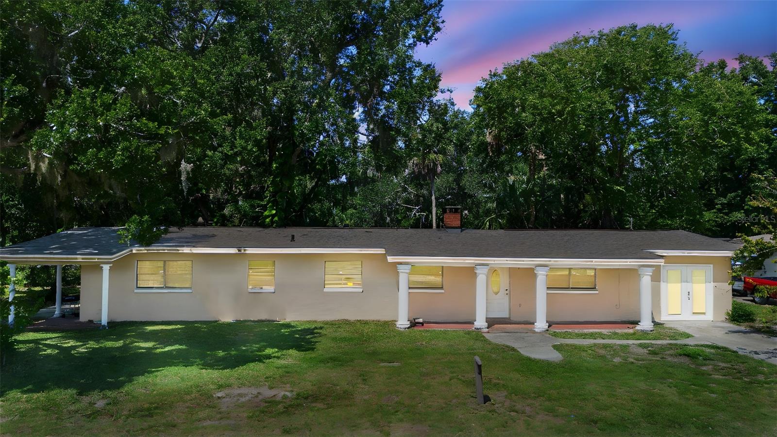 So much potential! large family or multi-generational home or 3/4 room income property. This home has double the square footage average in the area situated on a quiet corner lot with plenty of parking. 2024 Whole new roof! There is tile throughout with 3 large bedrooms, generous flex room, huge family and living room (with fireplace!)spaces, and central laundry room. It is a split floor plan with a central kitchen. There are four exterior exits and potential for a 3rd bath. Seller willing to give $5000 credit for HVAC with full price offer.
