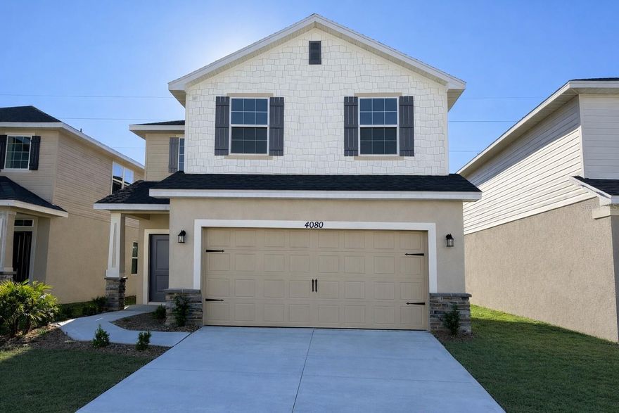 MOVE-IN READY TWO-STORY 4-BEDROOM, 2.5-BATH ENERGY EFFICIENT HOME WITH A SPACIOUS OPEN FLOOR PLAN. THE OPEN KITCHEN FEATURES GRANITE COUNTERTOPS, TALL UPPER CABINETS, STAINLESS STEEL WHIRLPOOL APPLIANCES AND A LARGE ISLAND WITH SEATING FOR SIX, OVERLOOKING A GENEROUS FAMILY ROOM, PERFECT FOR ENTERTAINING. ALL BEDROOMS ARE UPSTAIRS WITH GREAT NATURAL LIGHT. ARCHITECTURAL DETAILS INCLUDE 5 1/4 INCH BASEBOARDS & ARCHED TWO PANEL CLOSET DOORS. INCLUDES A 10 YEAR STRUCTURAL WARRANTY PLUS BUILDER & MANUFACTURER WARRANTIES. CONVENIENT ACCESS TO MAJOR ROADS,SHOPPING,DINING, MEDICAL FACILITIES & ABOUT 40 MINUTES TO THE CLOSEST BEACH!! WHILE MAINTAINING A PEACEFUL FLORIDA FEEL.
IN ADDITION TO GREAT INCENTIVES