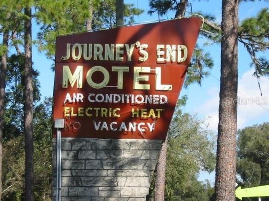 Here is a unique opportunity to own one of Ocala's pieces of history, Journey's End Motel. 26 units plus a 2-bedroom apartment/office. Units are rented daily, weekly, or monthly. 2.5 acres of B-1 zoned property that can be developed to what you are interested in or keep managing the Motel. This is a rare opportunity to acquire such an investment like this.